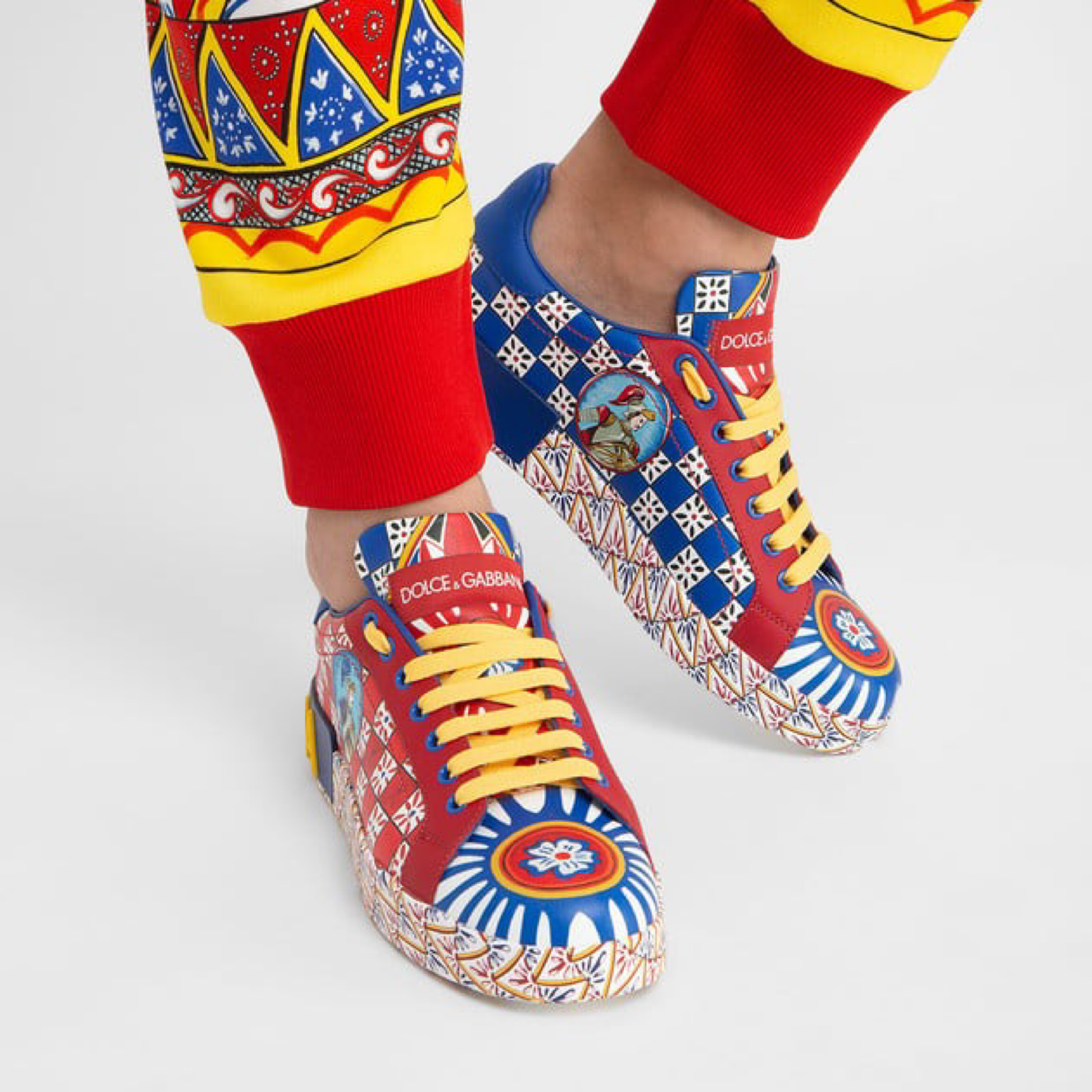 Dolce & Gabbana Portofino Carretto Women Sneakers Model View