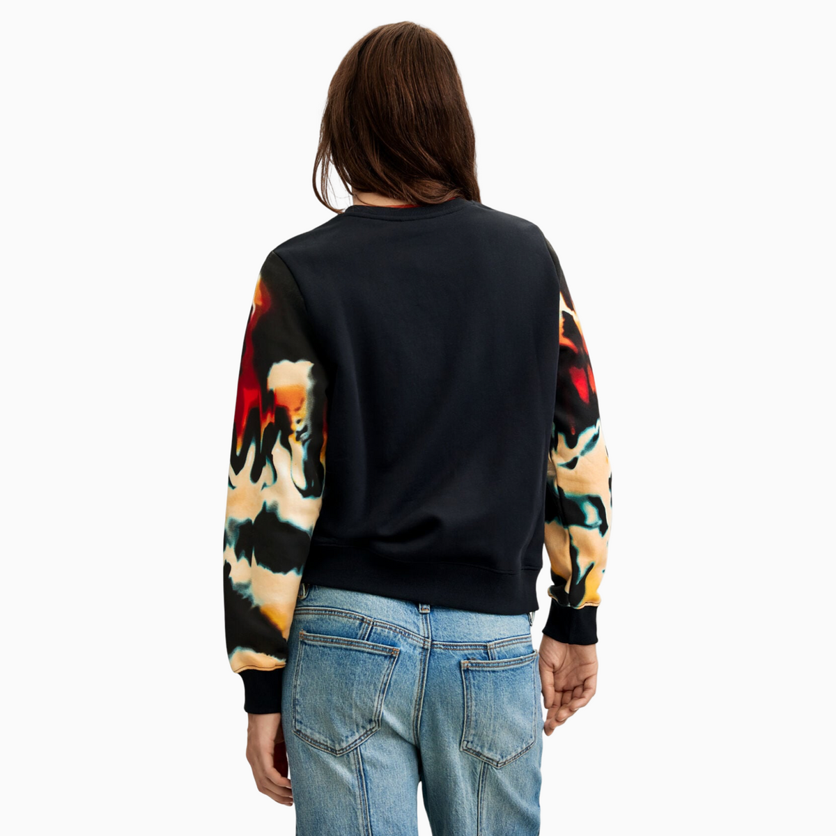 Дамски суичър Desigual Women Sweatshirt 26WWSK08 2000 Back View