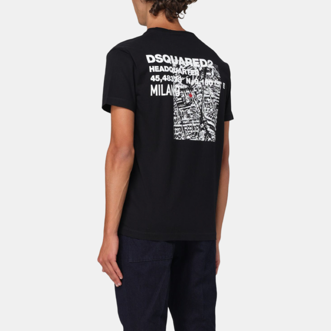 Мъжка черна тениска Dsquared² Ceresio Men T-Shirt