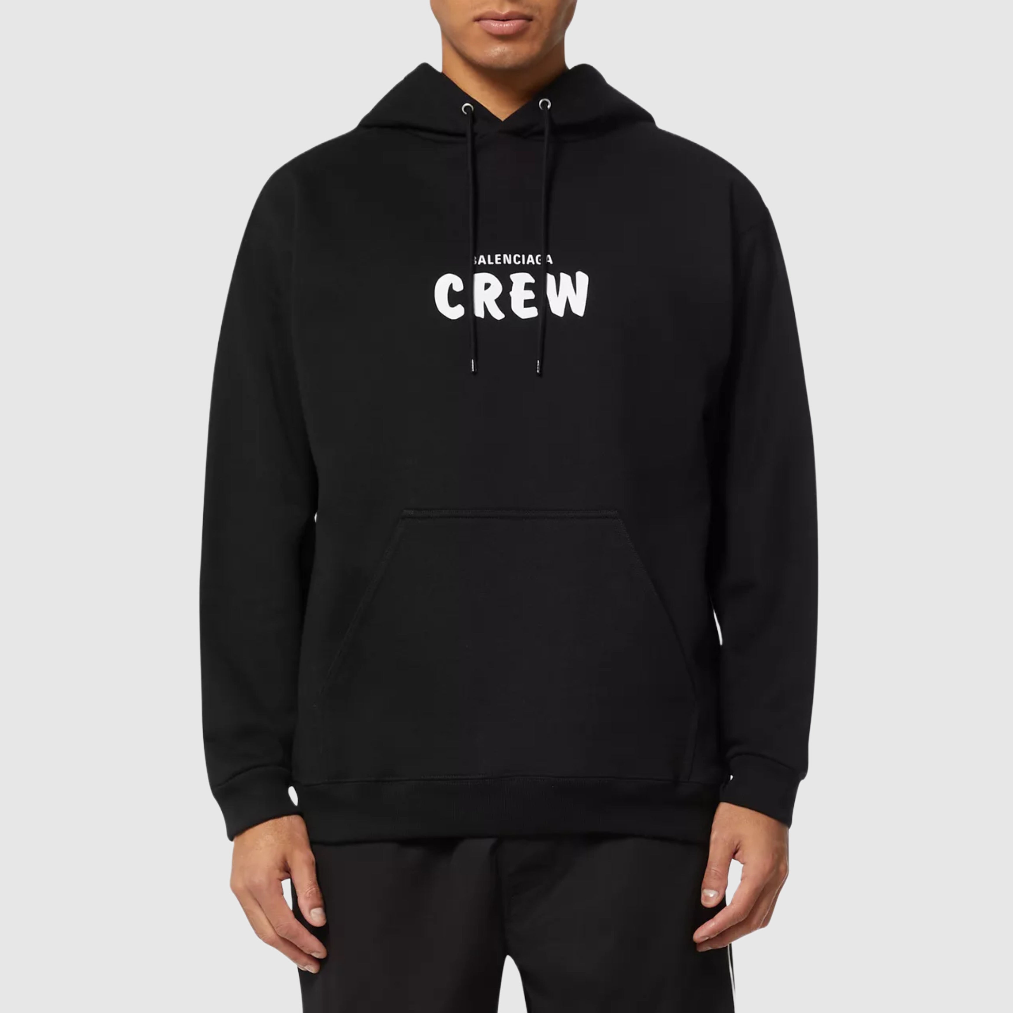 Мъжки суитчър худи Balenciaga Crew 578135TIV751070 в черно