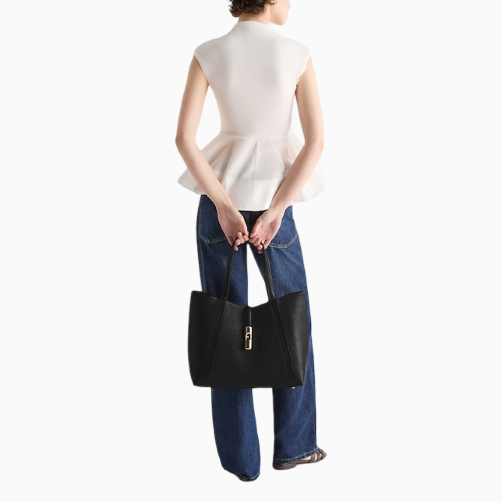Дамска чанта Furla Goccia L Tote Bag WB01788 BX3353 O6000 Hand View
