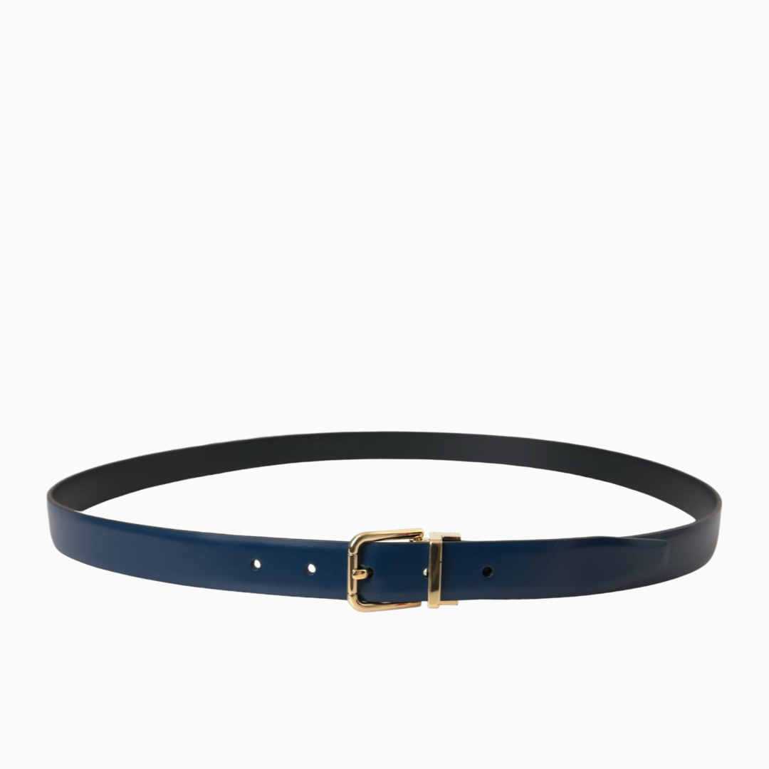 Мъжки син колан DOLCE & GABBANA
Blue Calf Leather Gold Metal Buckle Belt