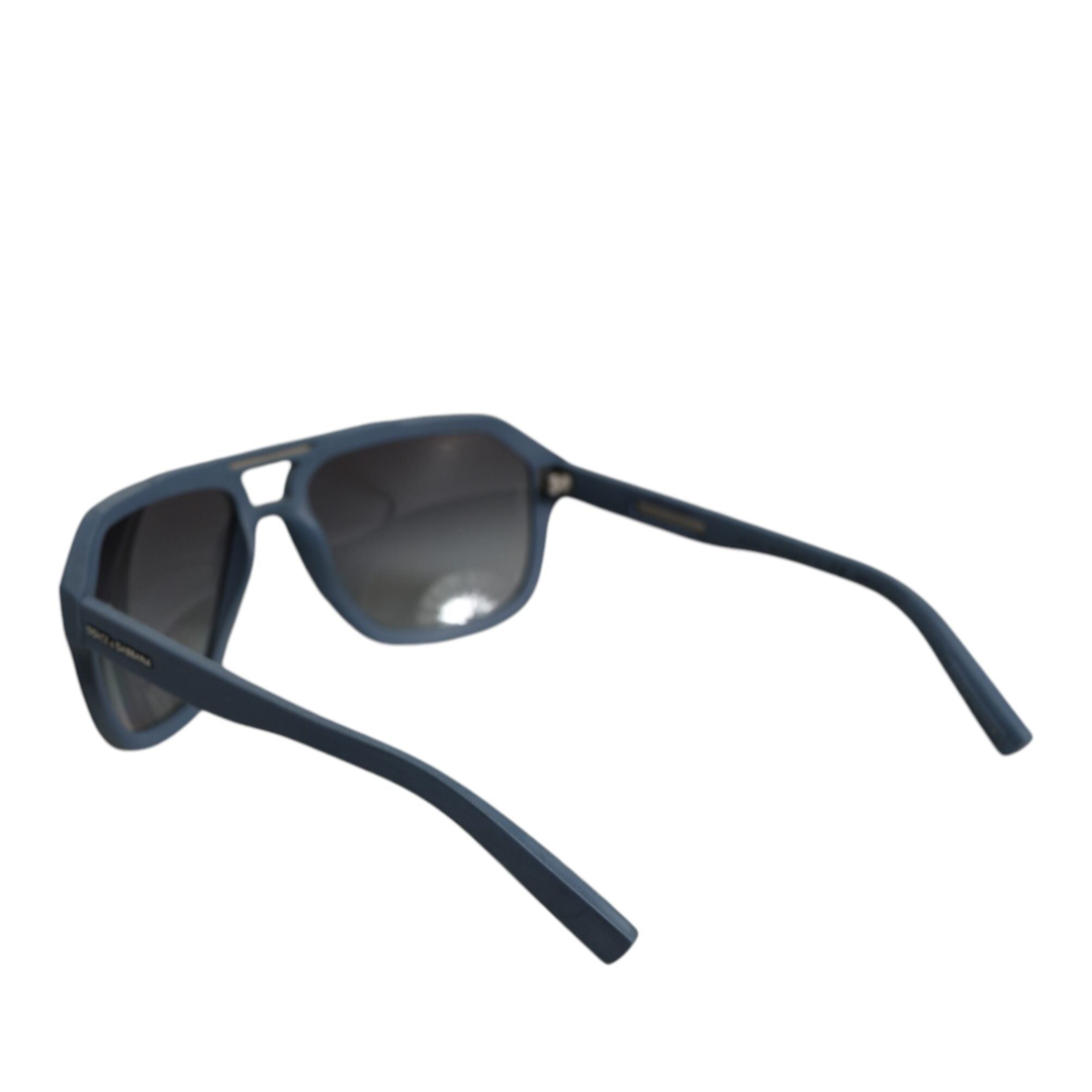 Дамски слънчеви очила Dolce & Gabbana Blue Metal Frame Rubber Skin Polarized Mirror Lens Sunglasses