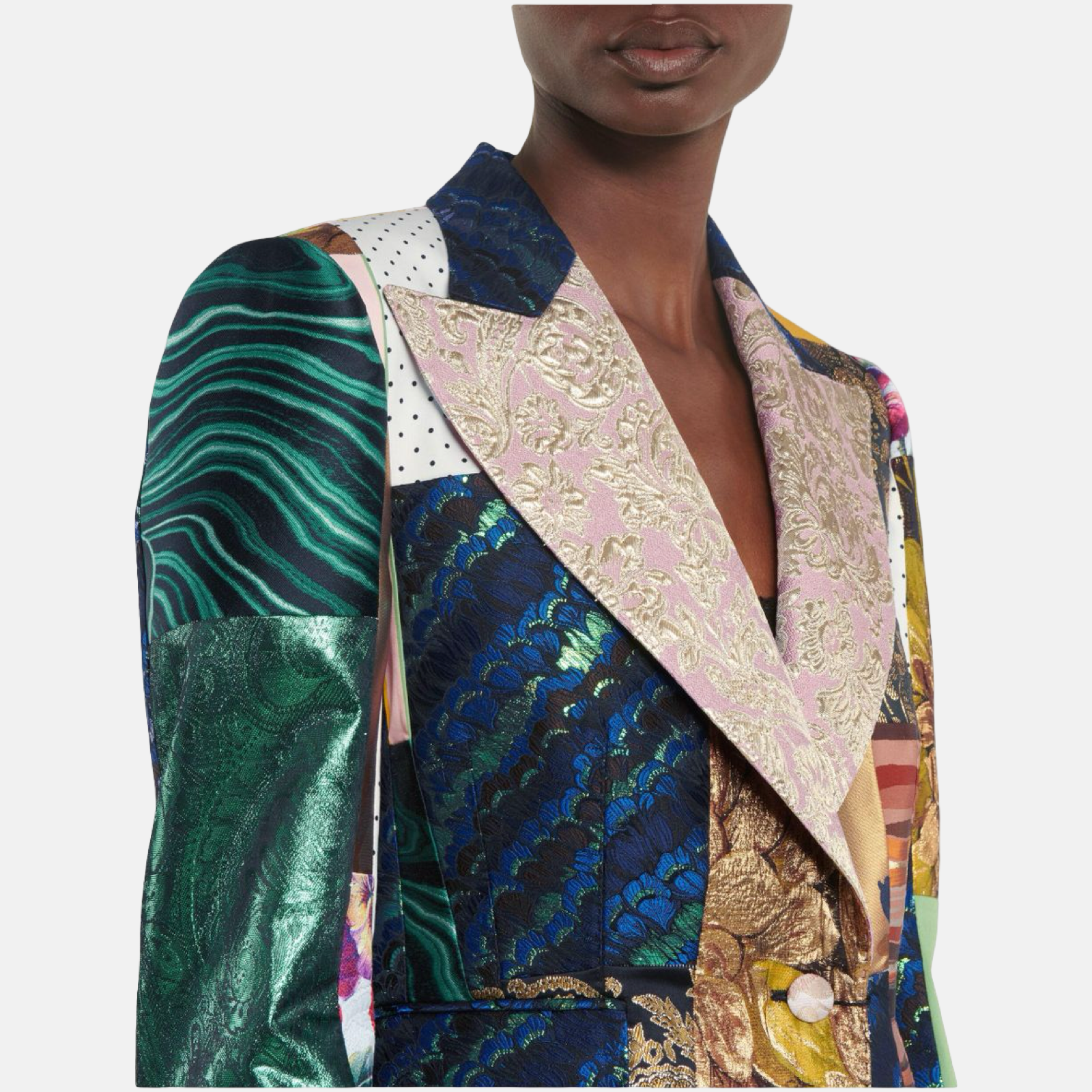 Dolce & Gabbana Floral Patchwork Jacquard Women Blazer F29JET GDX75 S9000 Close-Up