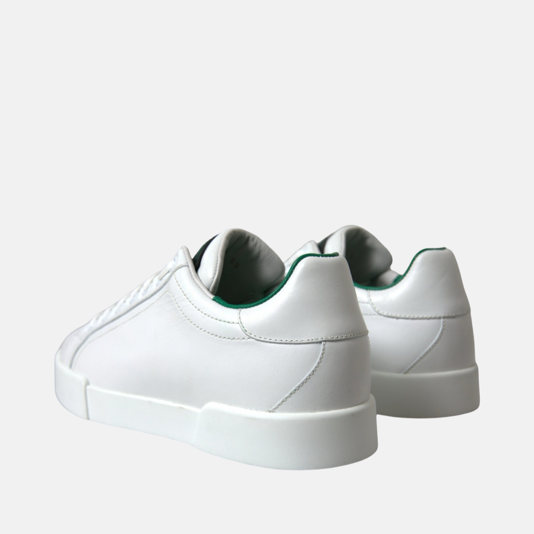 Мъжки бели кецове DOLCE & GABBANA Portofino White Calfskin Sneakers