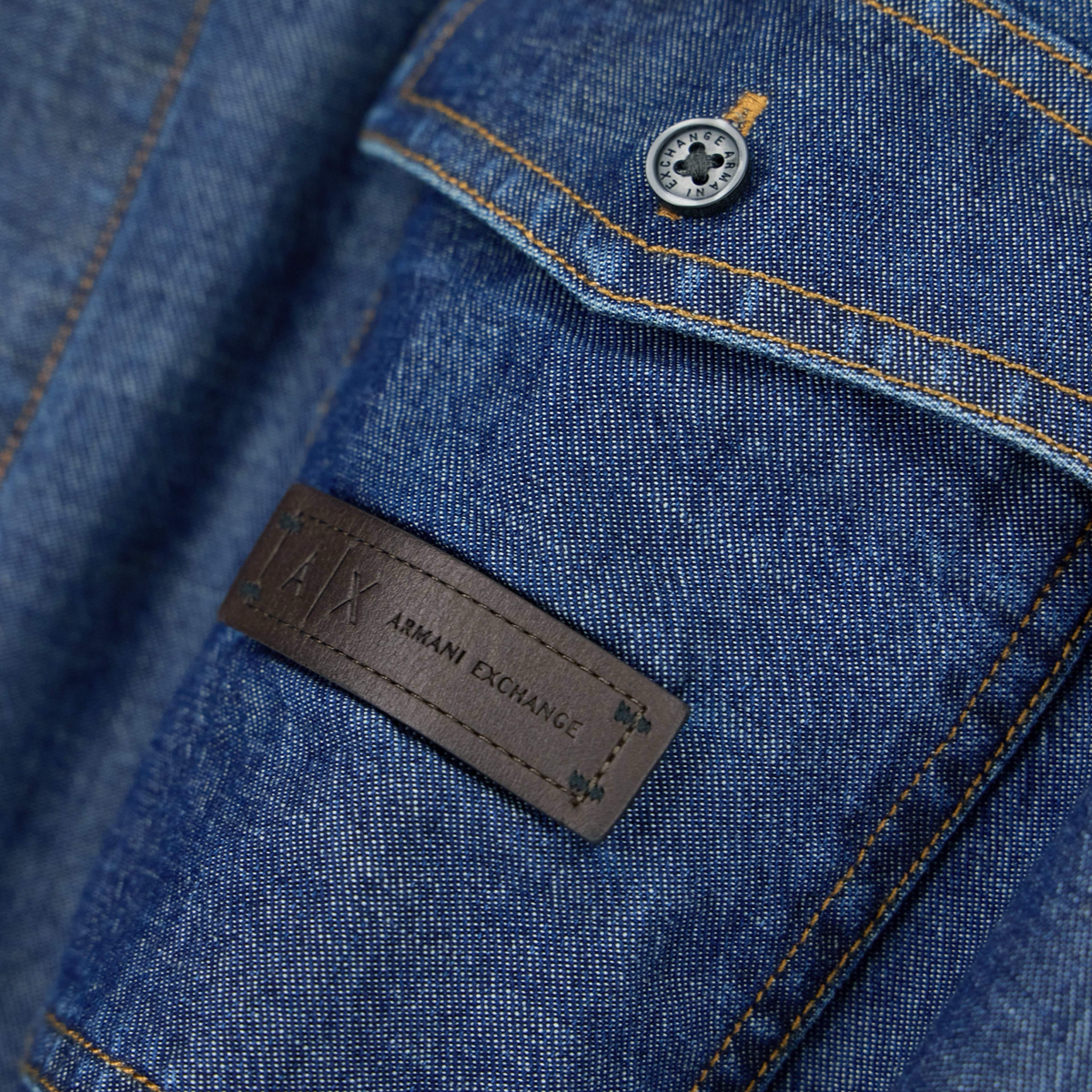 Мъжка дънкова риза Armani Exchange Men Shirt XM003248 AF27116 MB010 Close-Up