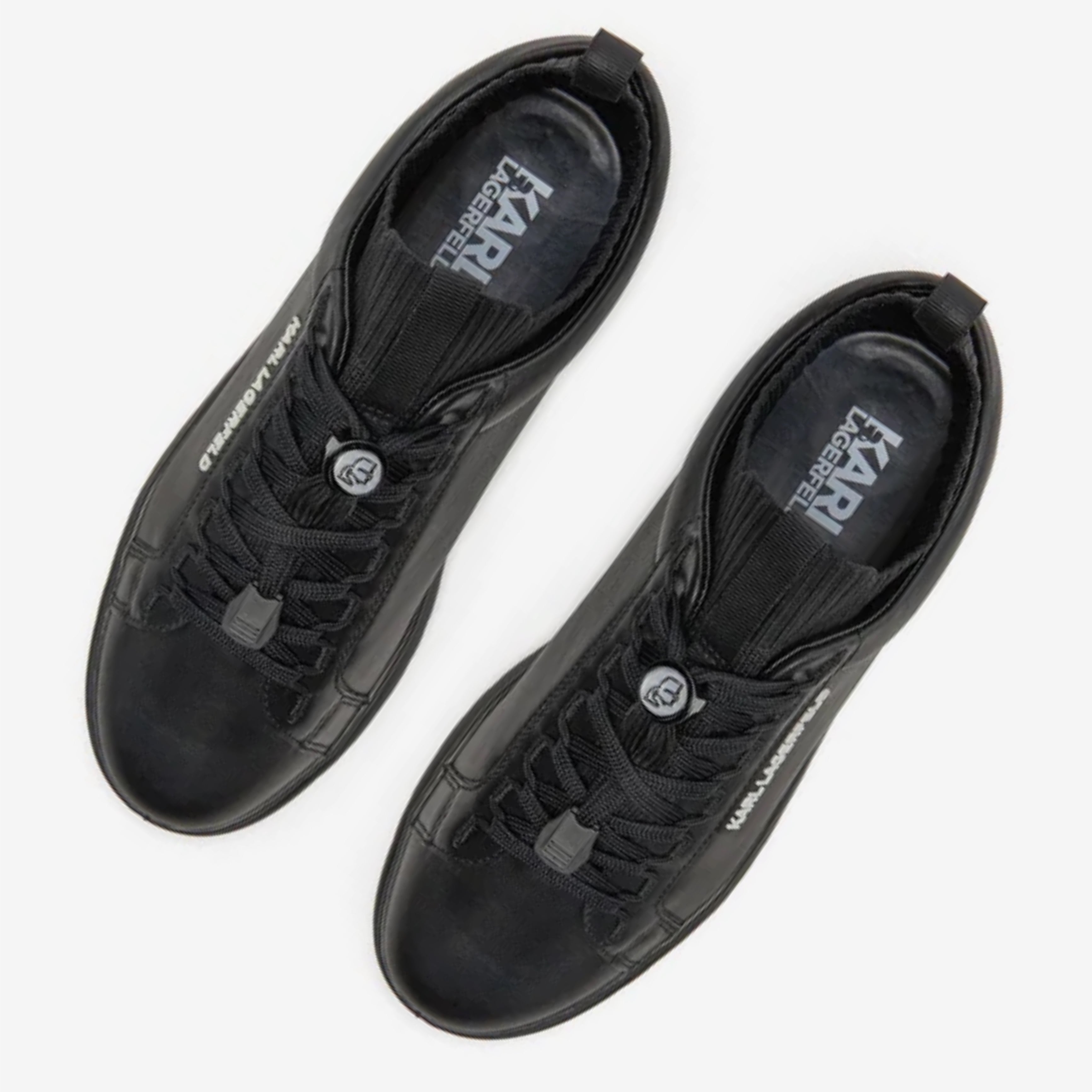 Мъжки кожени кецове в черно Men’s sneakers Karl Lagerfeld Kapri Lite KL54535 00X Black