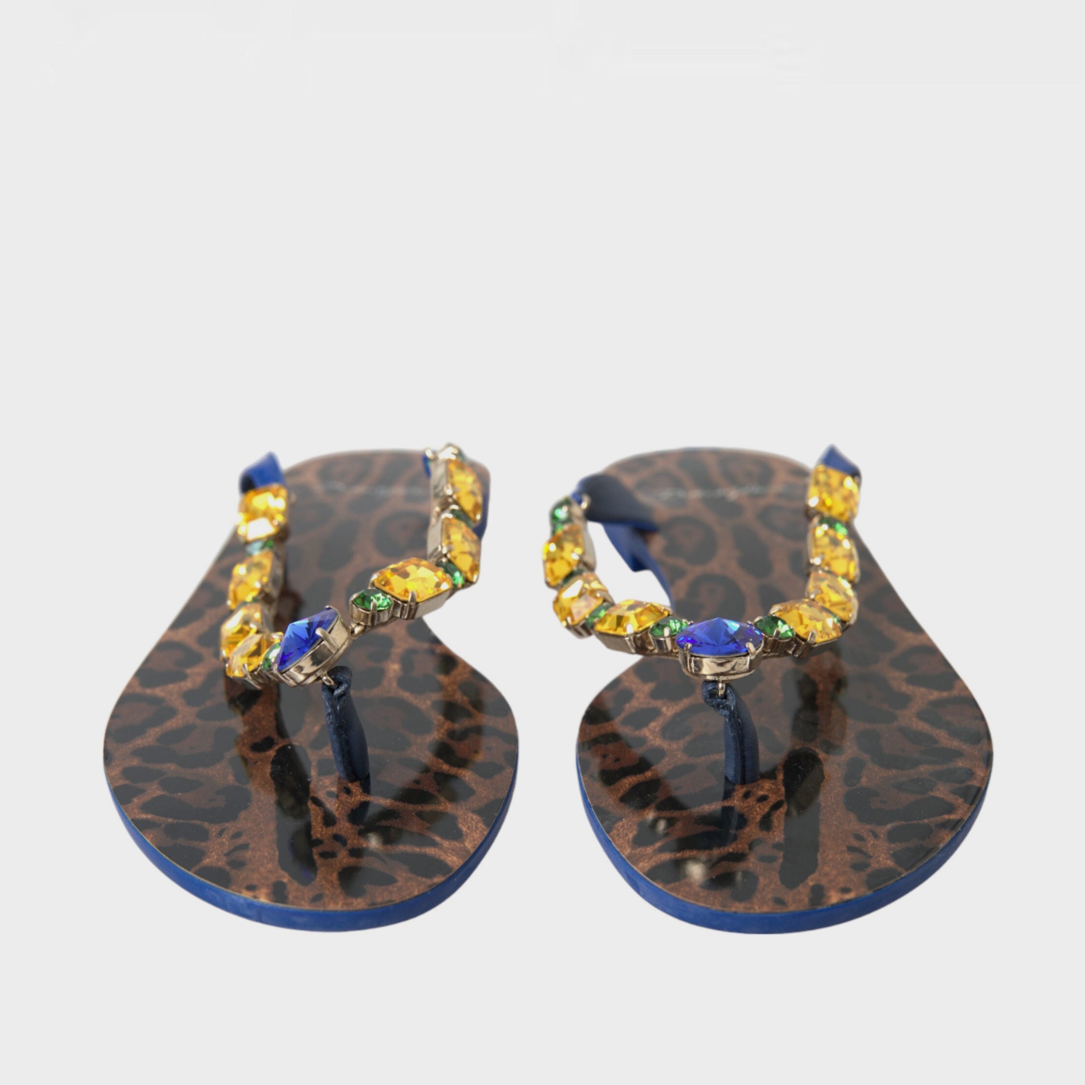 Дамски луксозни сандали в синьо с кристали DOLCE & GABBANA
Women’s Luxury Flat Blue Sandals