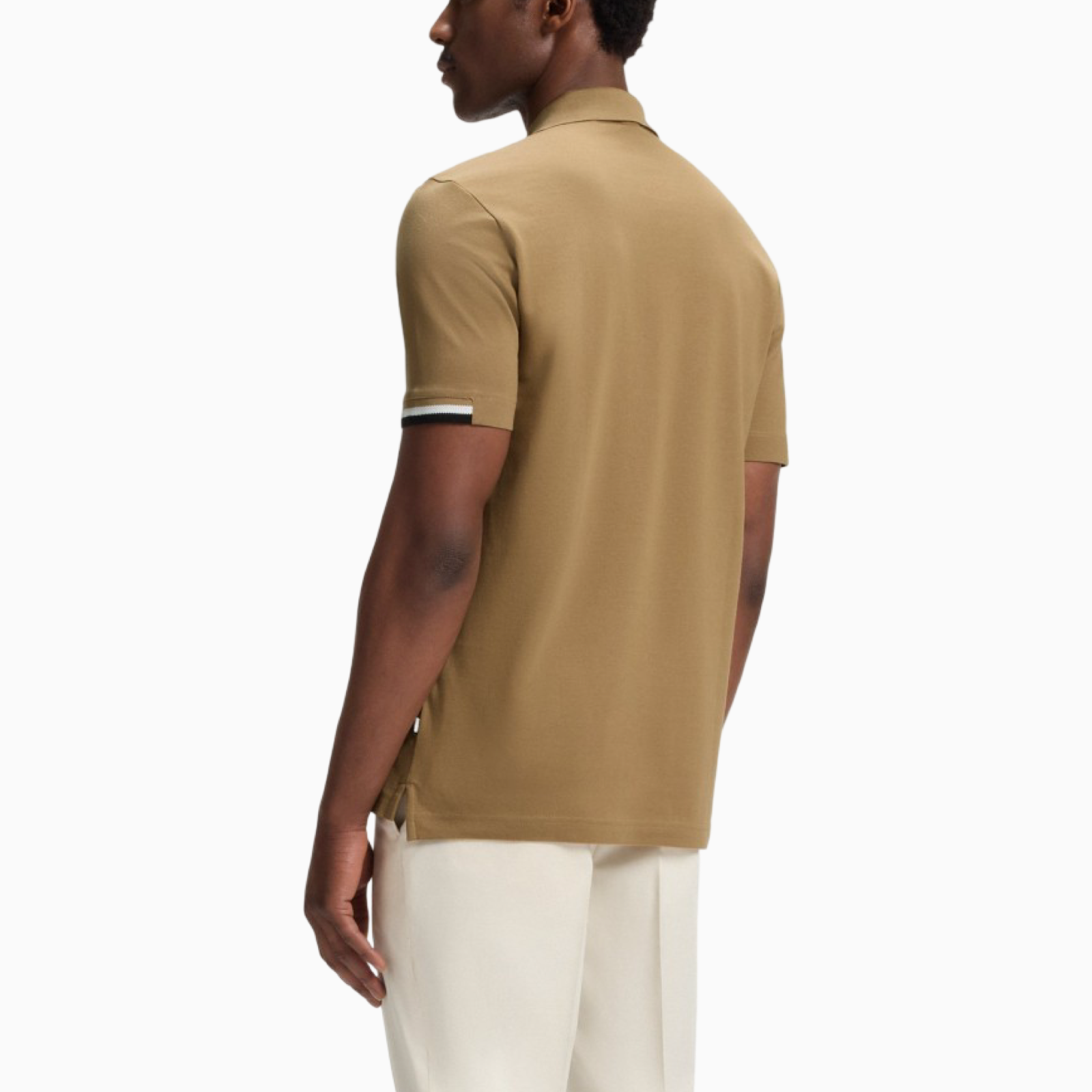 Мъжка бежова поло тениска Boss Parlay Men Polo 50467113 260 Back View