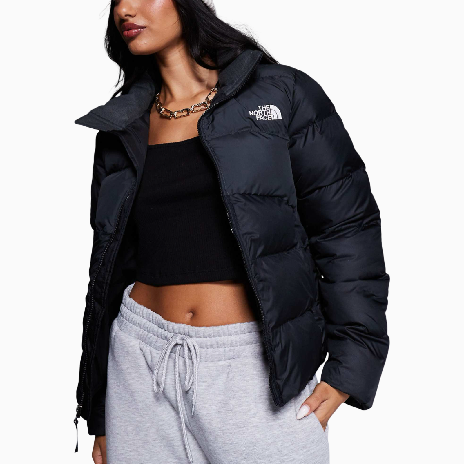 Дамски черно яке The North Face Women Jacket NF0A89JDKT0 Front View