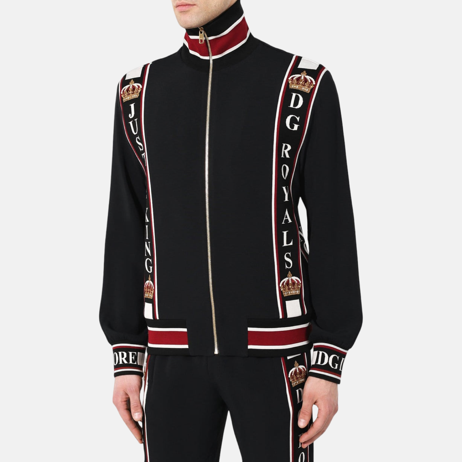 Dolce & Gabbana DG King Full Zip Men Sweatshirt Front View