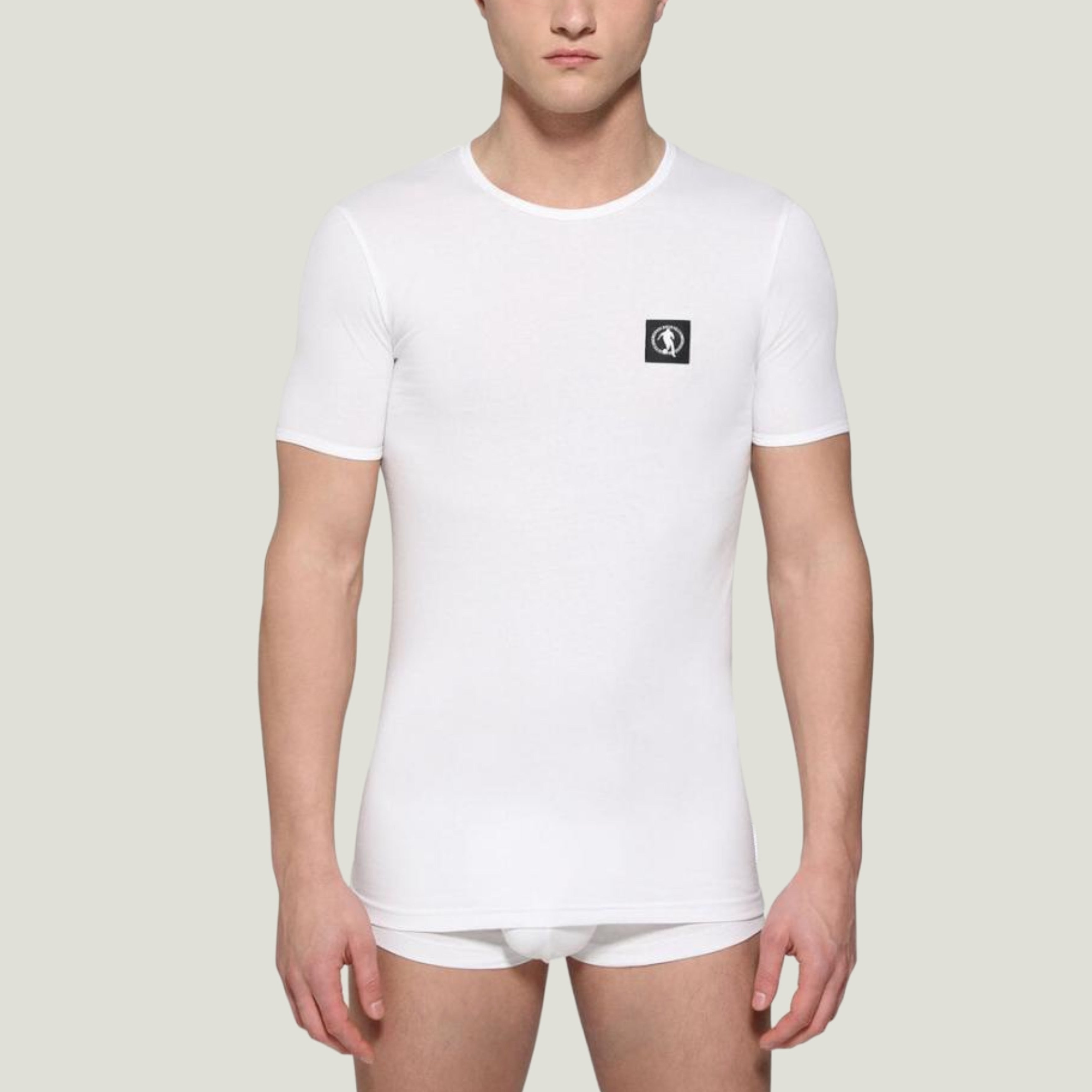 Мъжка тениска бельо в бяло Bikkembergs BKK1UTS07SI0000