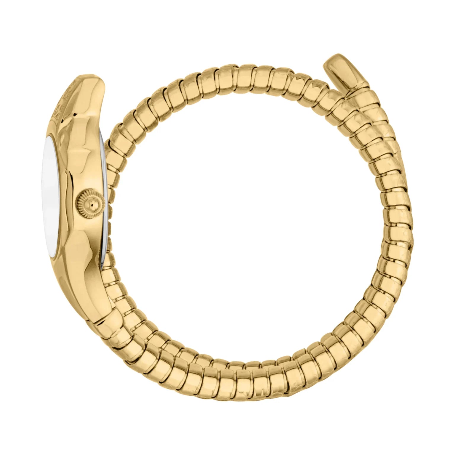Дамски часовник Women’s watch Just Cavalli Signature Snake Fiore JC1L354M0025 Yellow Gold Silver side view
