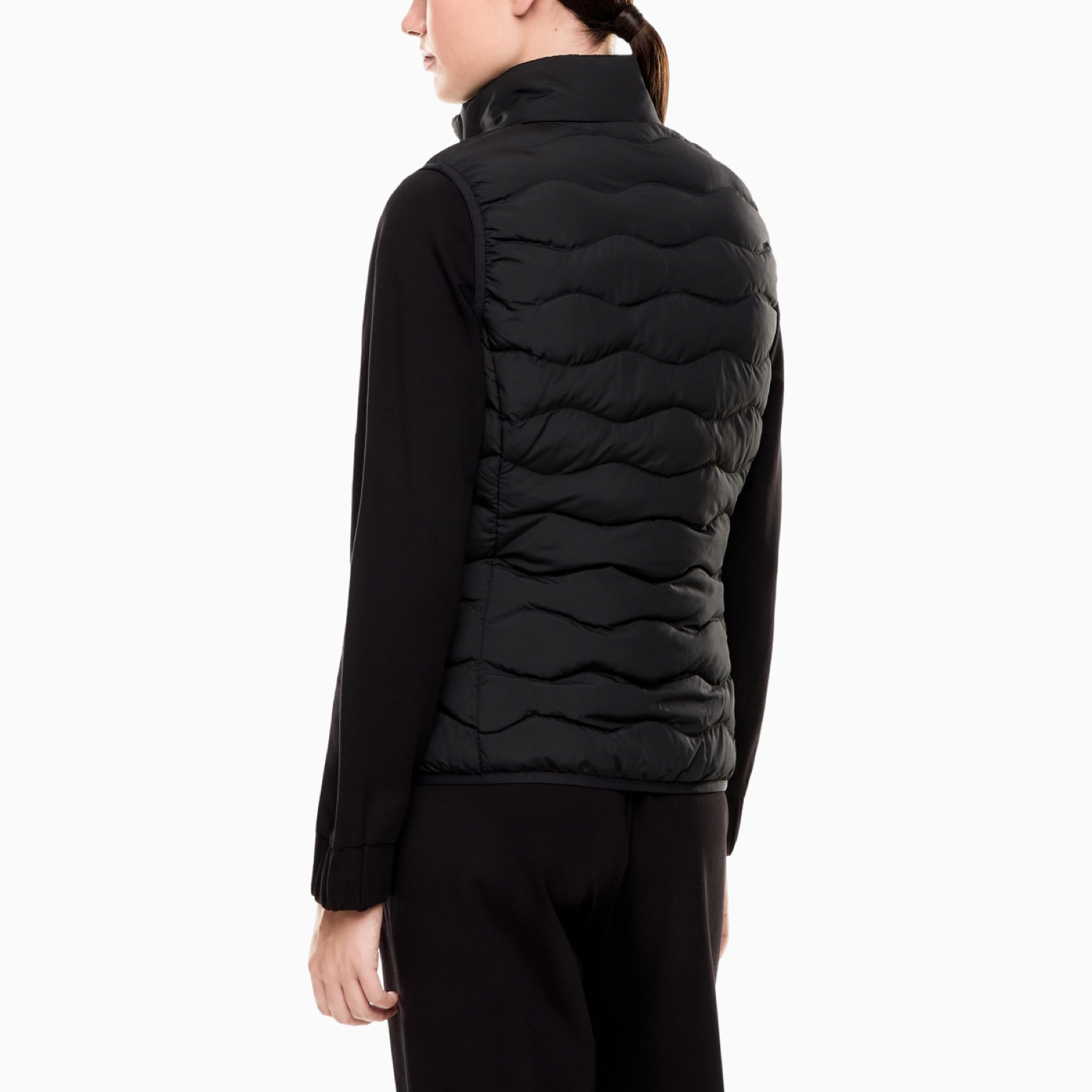 Дамски черен елек Ea7 Emporio Armani Women Gilet 8NTQ08 TNF8Z 0200 Back View