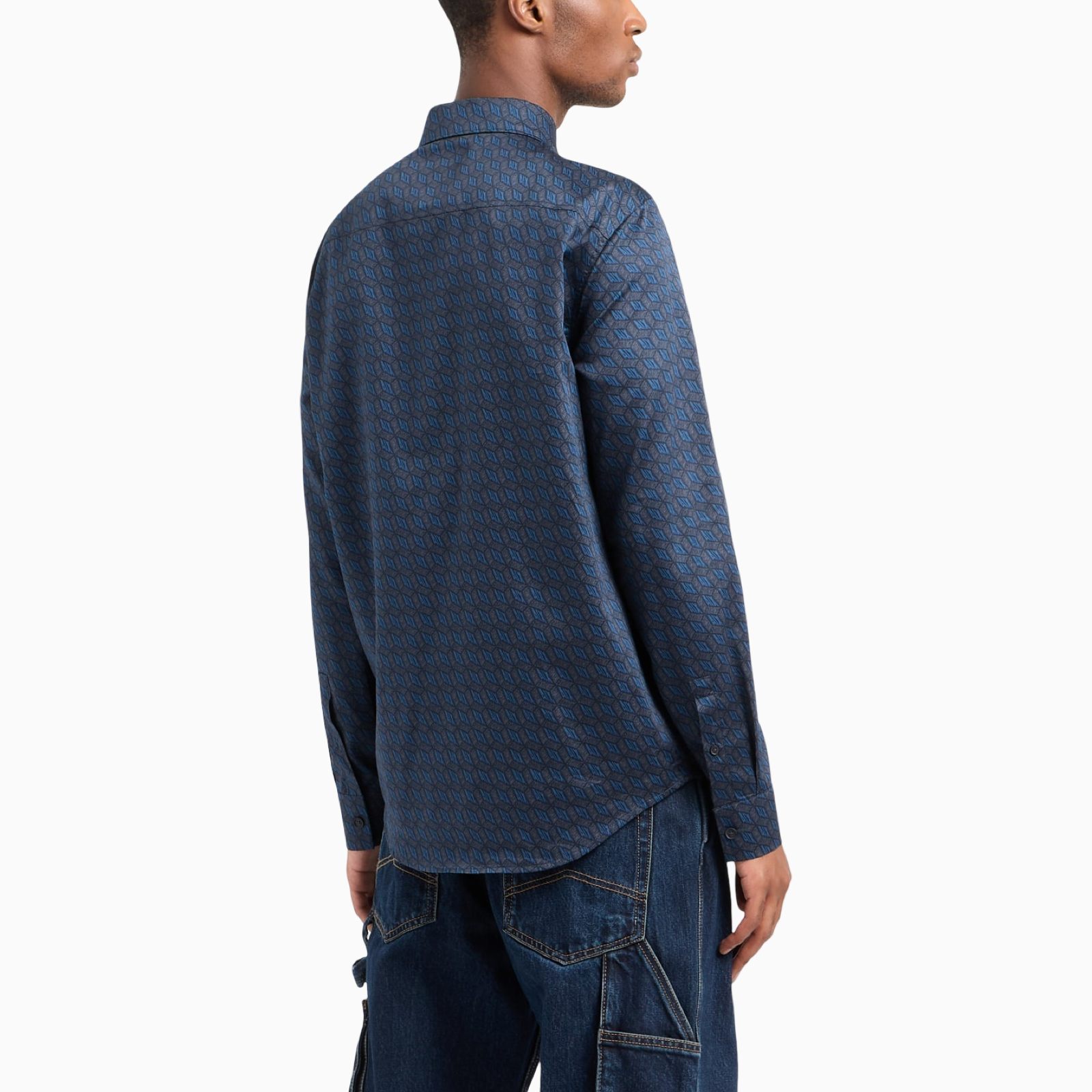 Мъжка риза Armani Exchange Men Shirt 6DZC45ZNZRZ75AS Back View