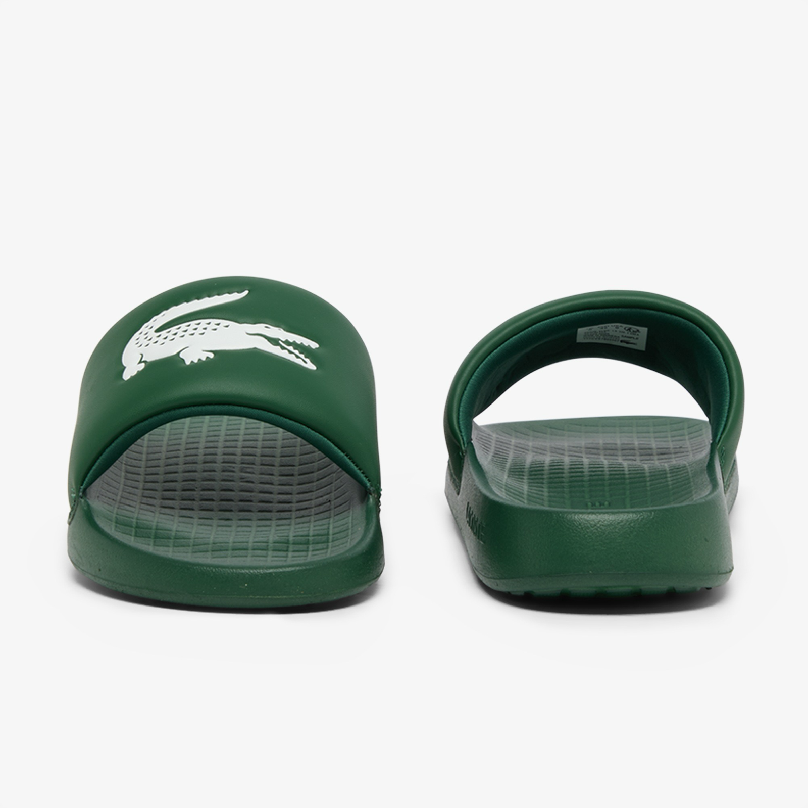 Мъжки чехли Men’s slippers Lacoste Serve Slide 1.0 51CMA0017-2D2 Dark Green / White Front View
