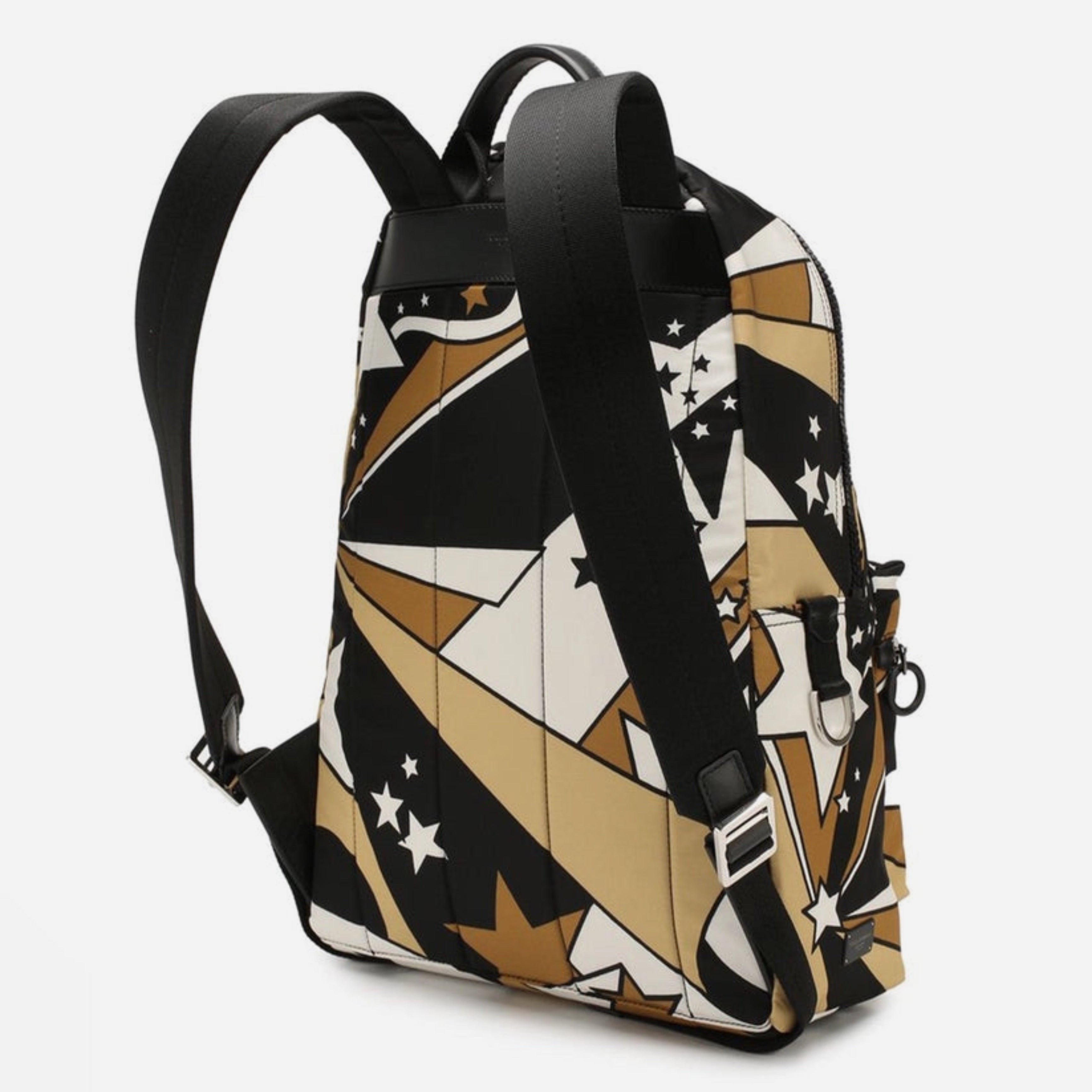 Мъжка екстравагантна градска раница Dolce & Gabbana Multicolor Stripes Stars Nylon Men Rucksack