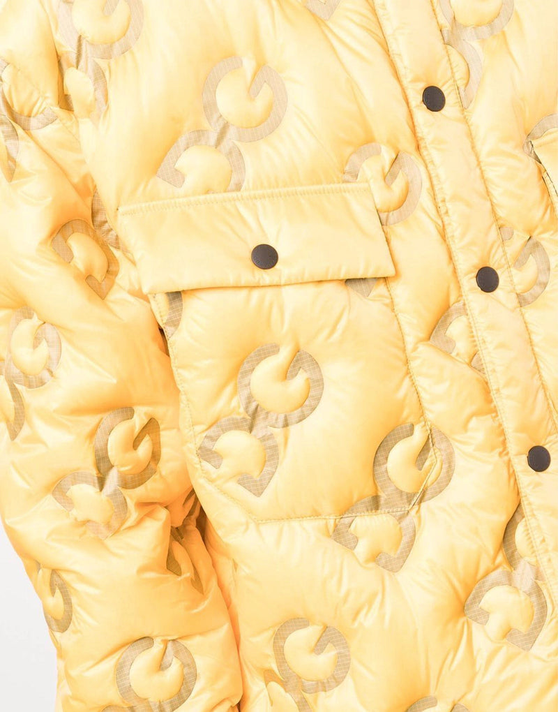 Мъжко луксозно жълто яке с множество DG лога DOLCE & GABBANA
Men’s Luxury Yellow DG Logo Padded Buttoned Jacket