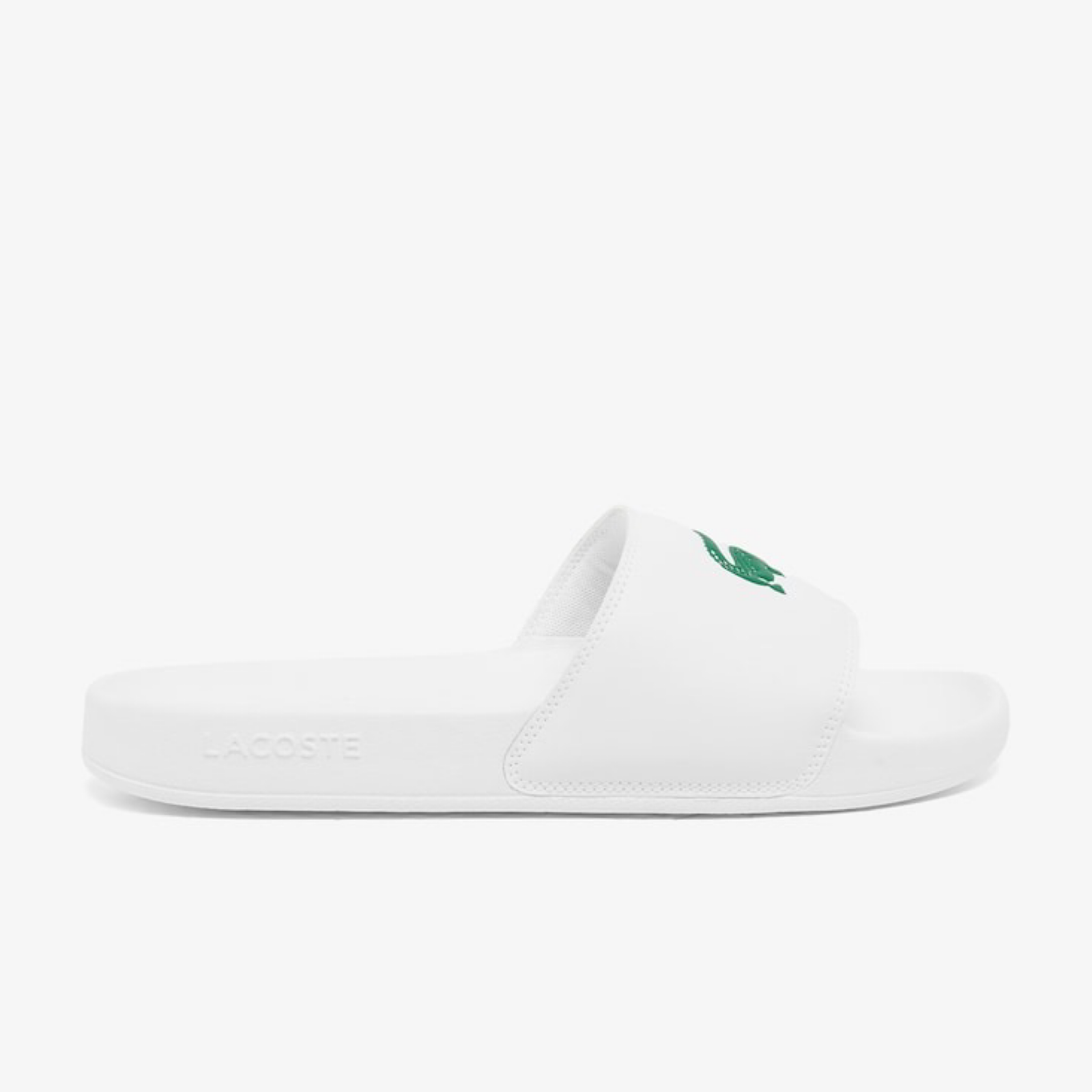 Мъжки бели чехли Lacoste Men Slippers 49CFA0042 Medial View