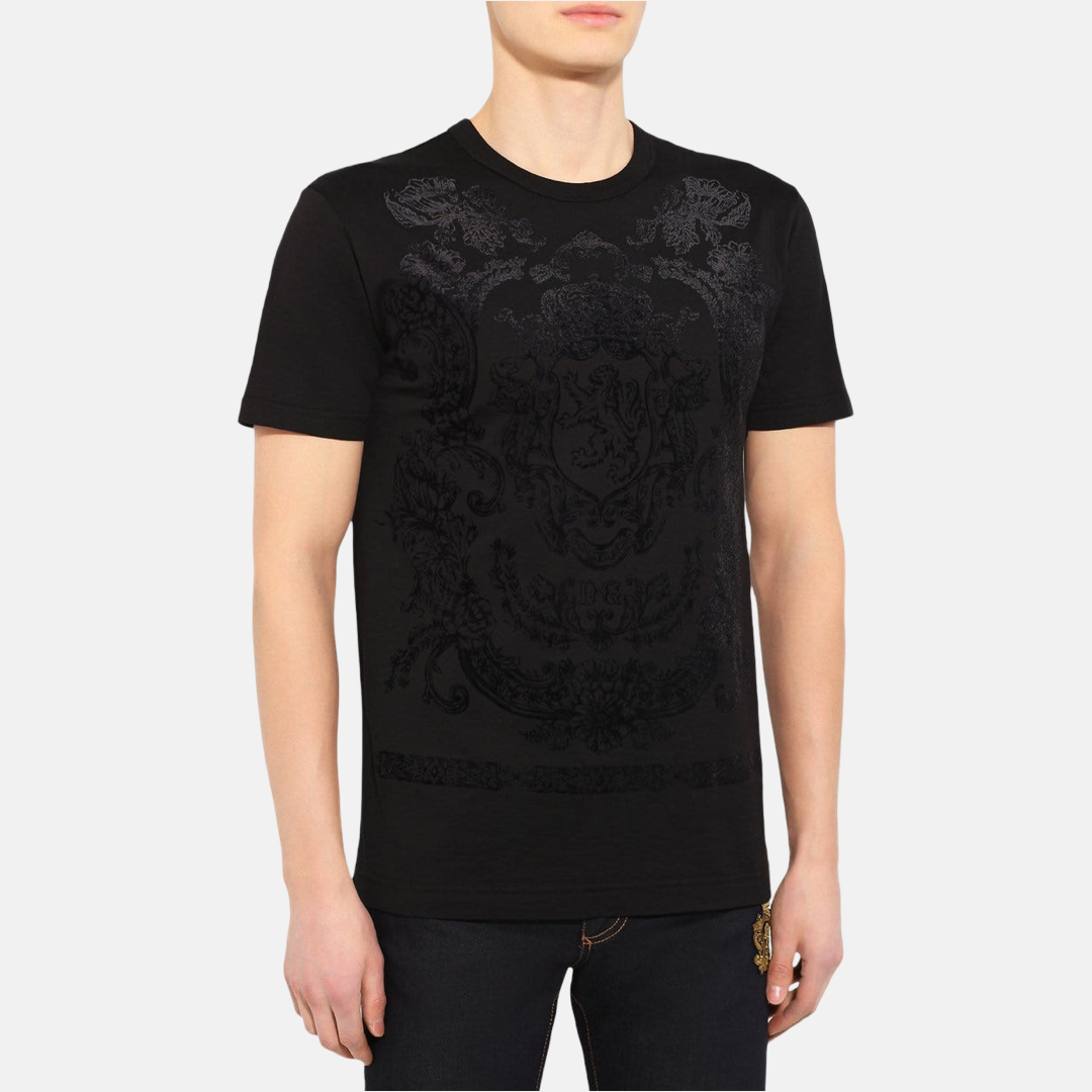 Мъжка черна тениска Dolce & Gabbana Baroque Men T-shirt