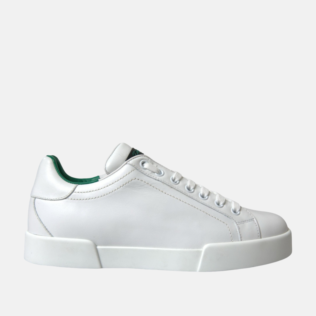 Мъжки бели кецове DOLCE & GABBANA Portofino White Calfskin Sneakers