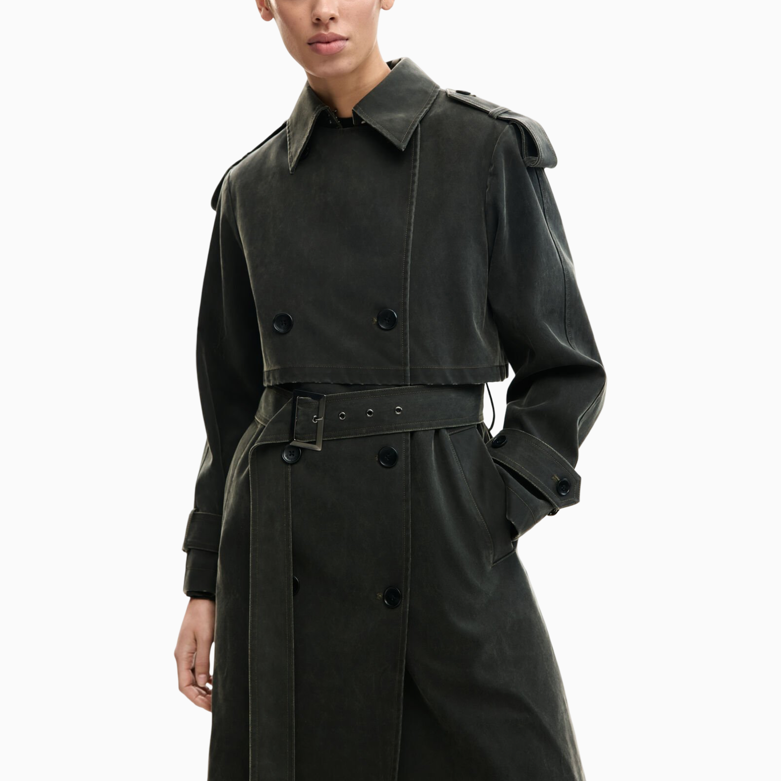 Дамско палто Desigual Women Trench Coat 26SWEWXC 2006 Close-Up