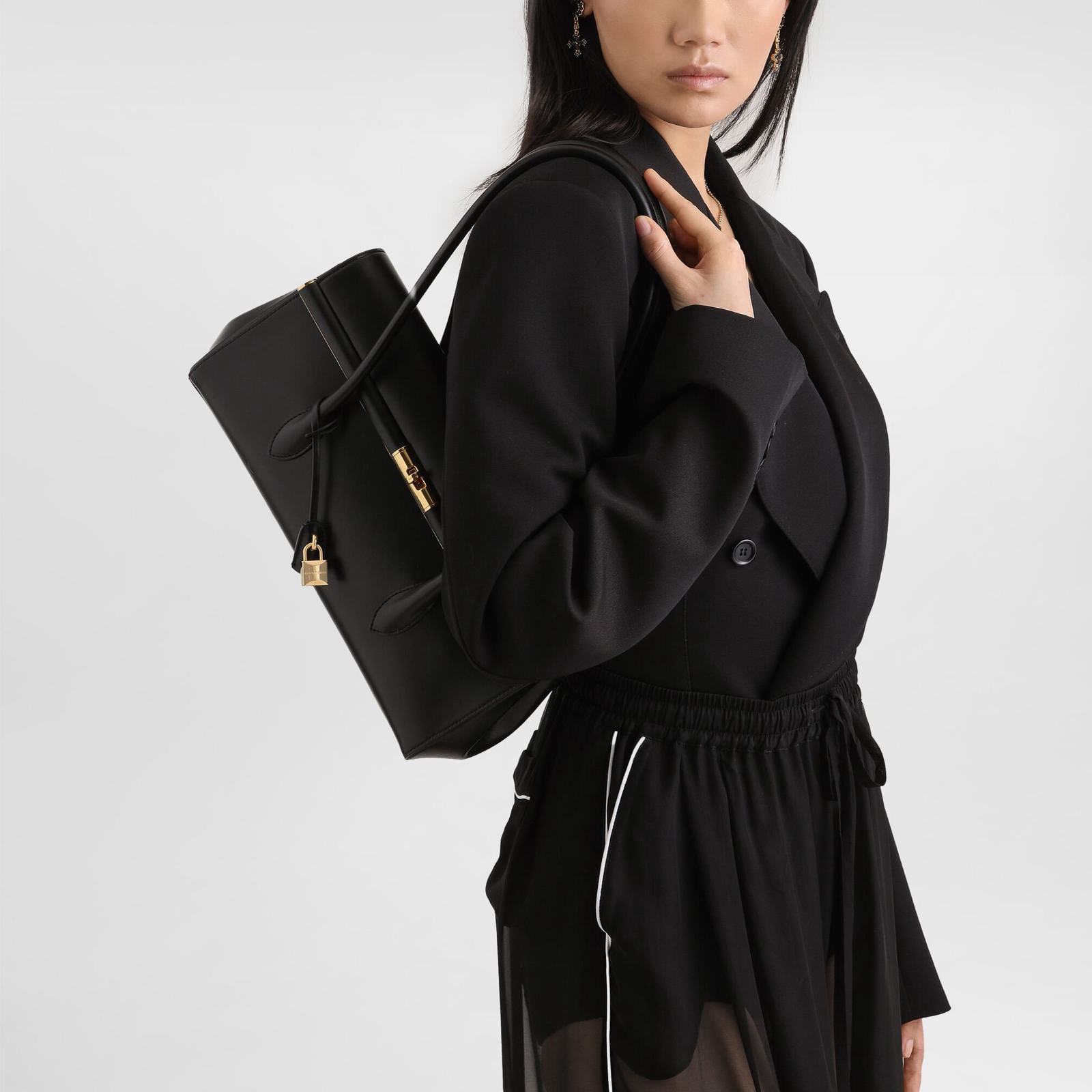 Dolce & Gabbana Marlene Palmellato Leather Handbag BB7927A3G1980999 Model View