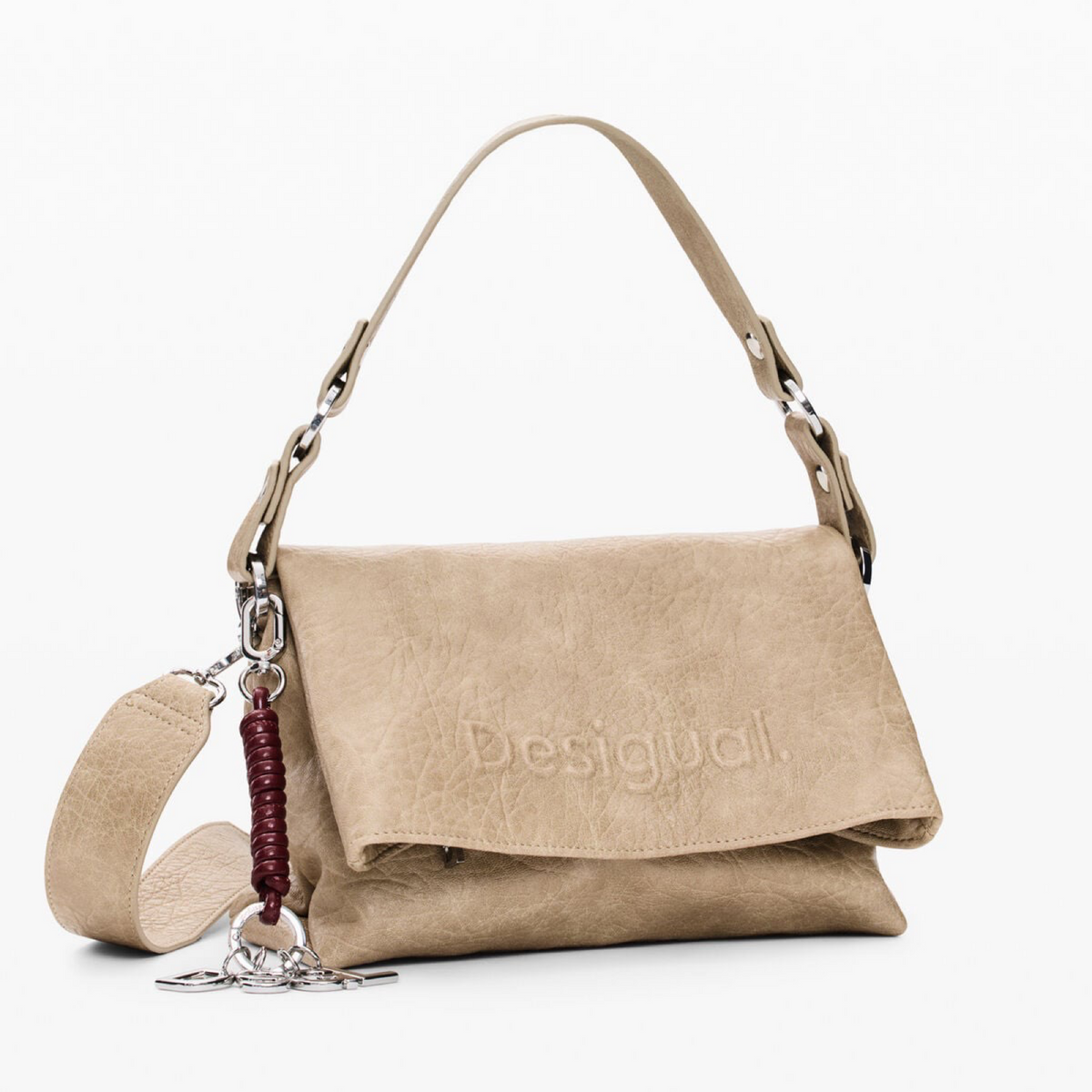 Дамсиа бежова чанта Desigual Women Crossbody Bag 26WAXP51 1008 Side View