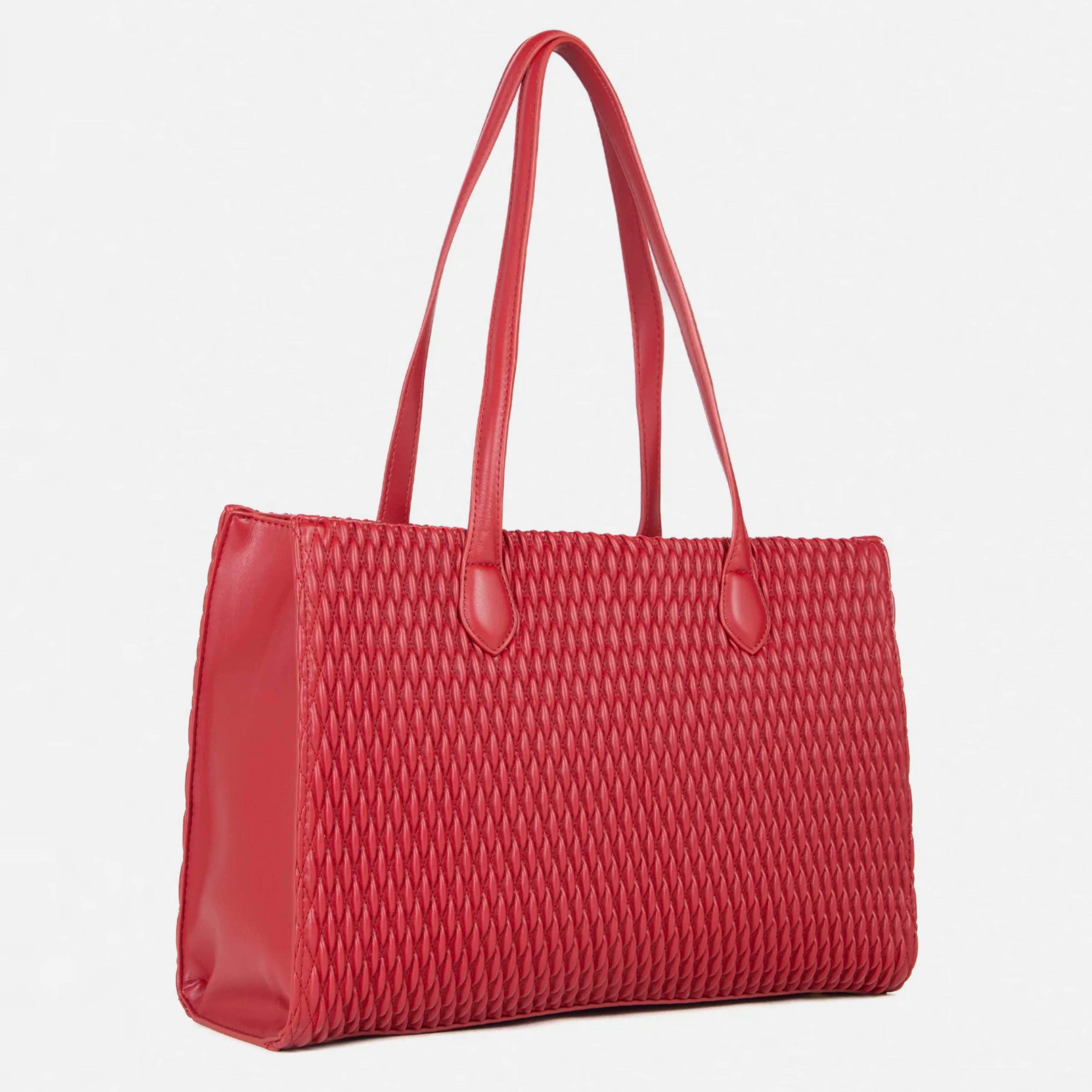 Дамска чанта в червено Women’s Tote Bag Valentino Frequency VBS8DA01 Red