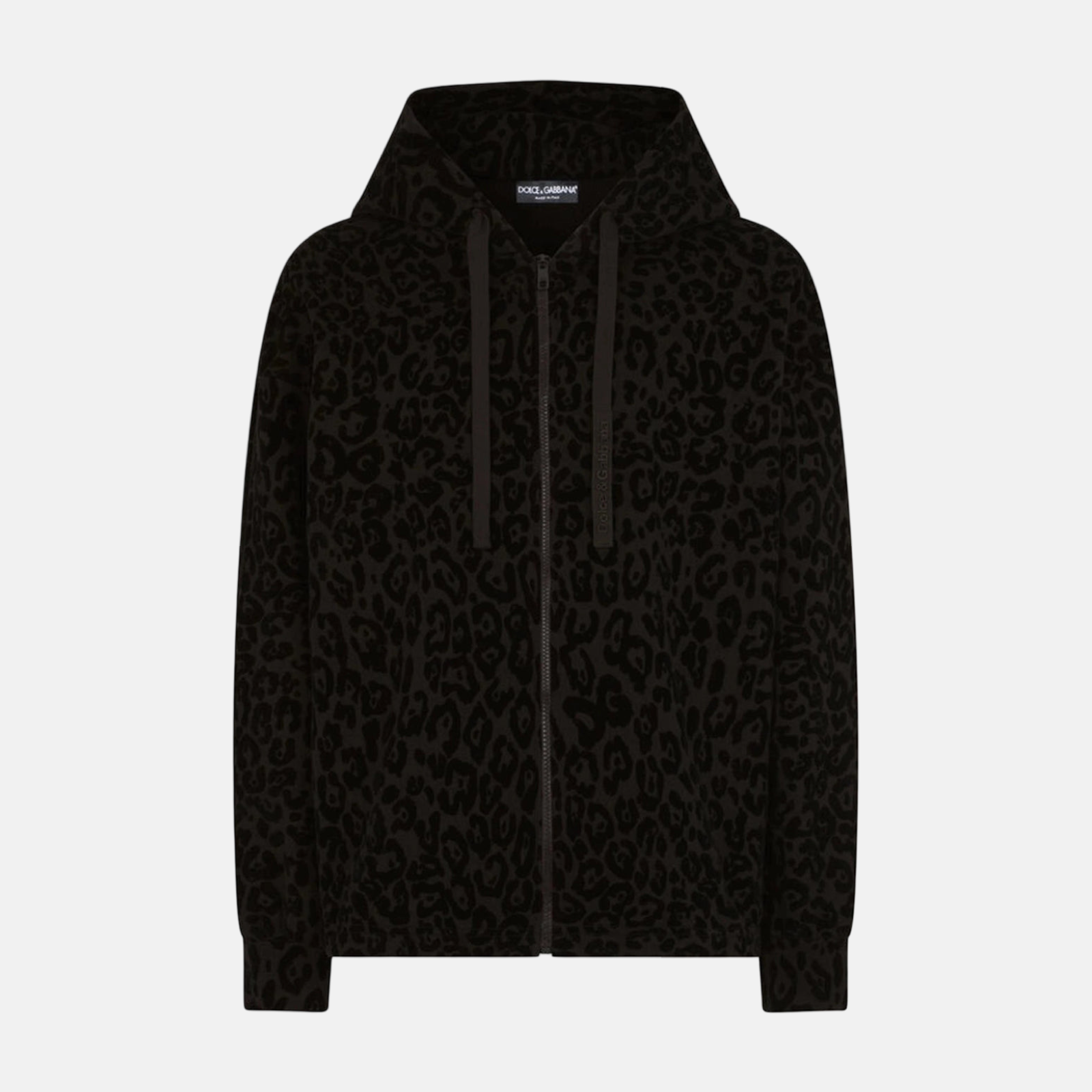 Dolce & Gabbana Leopard Print Men Sweatshirt Front View