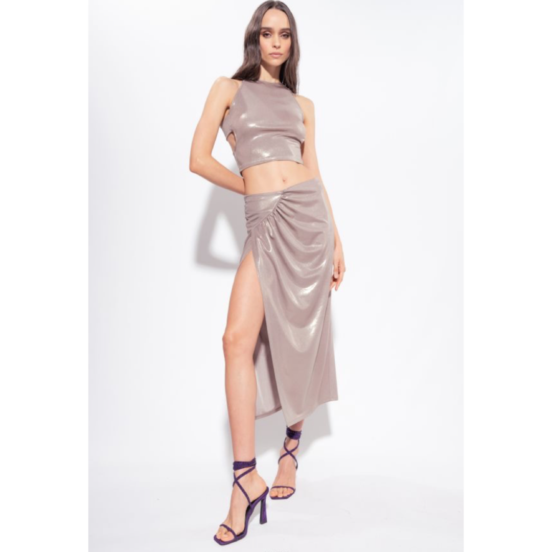 Дамска пола PINKO Beige Polyester Skirt