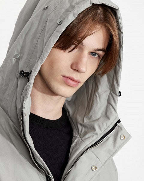 Мъжко дълго парка яке в сиво Armani Exchange Oversized Grey Parka Jacket 6KZL11 ZNILZ