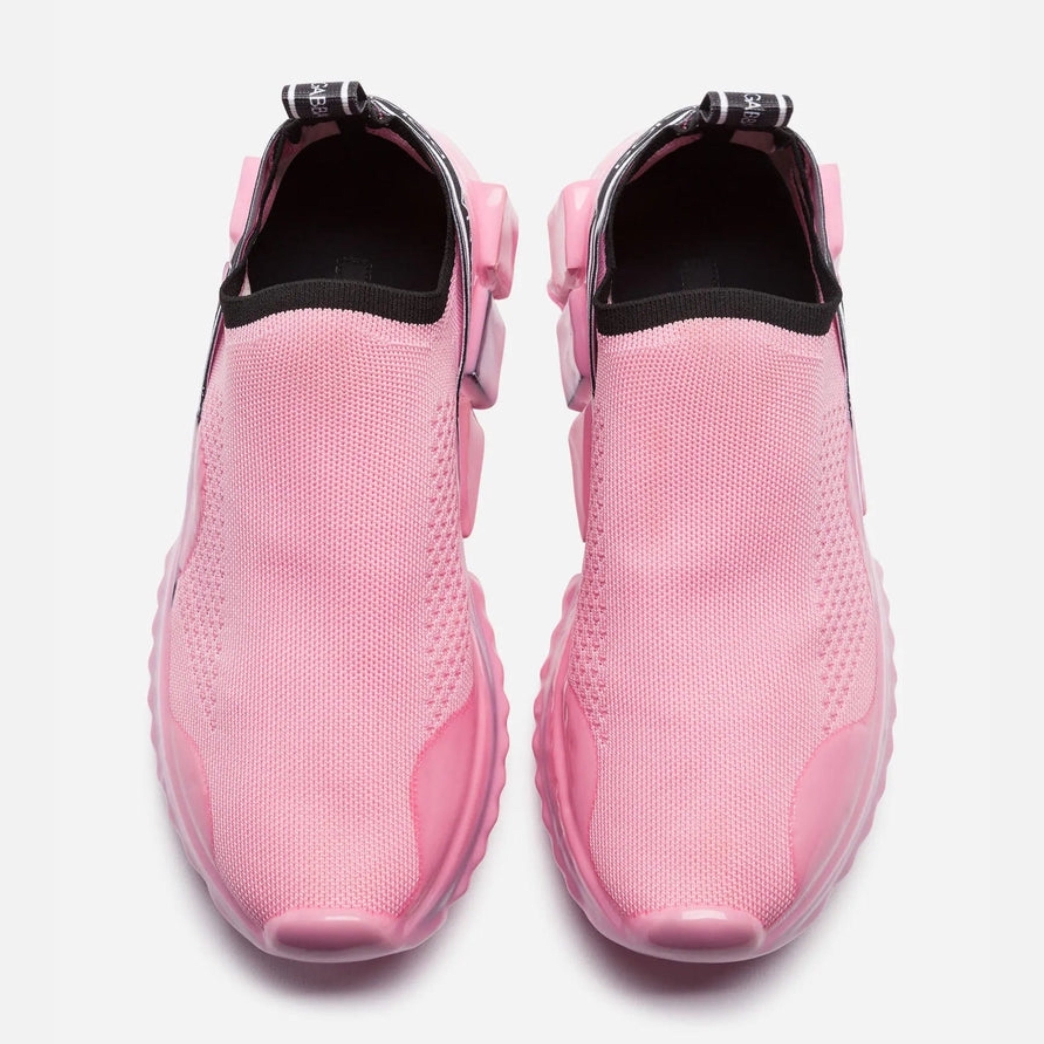 Дамски луксозни маратонки тип чорап Dolce & Gabbana Chic Pink Sorrento Slip-On Sneakers в розово