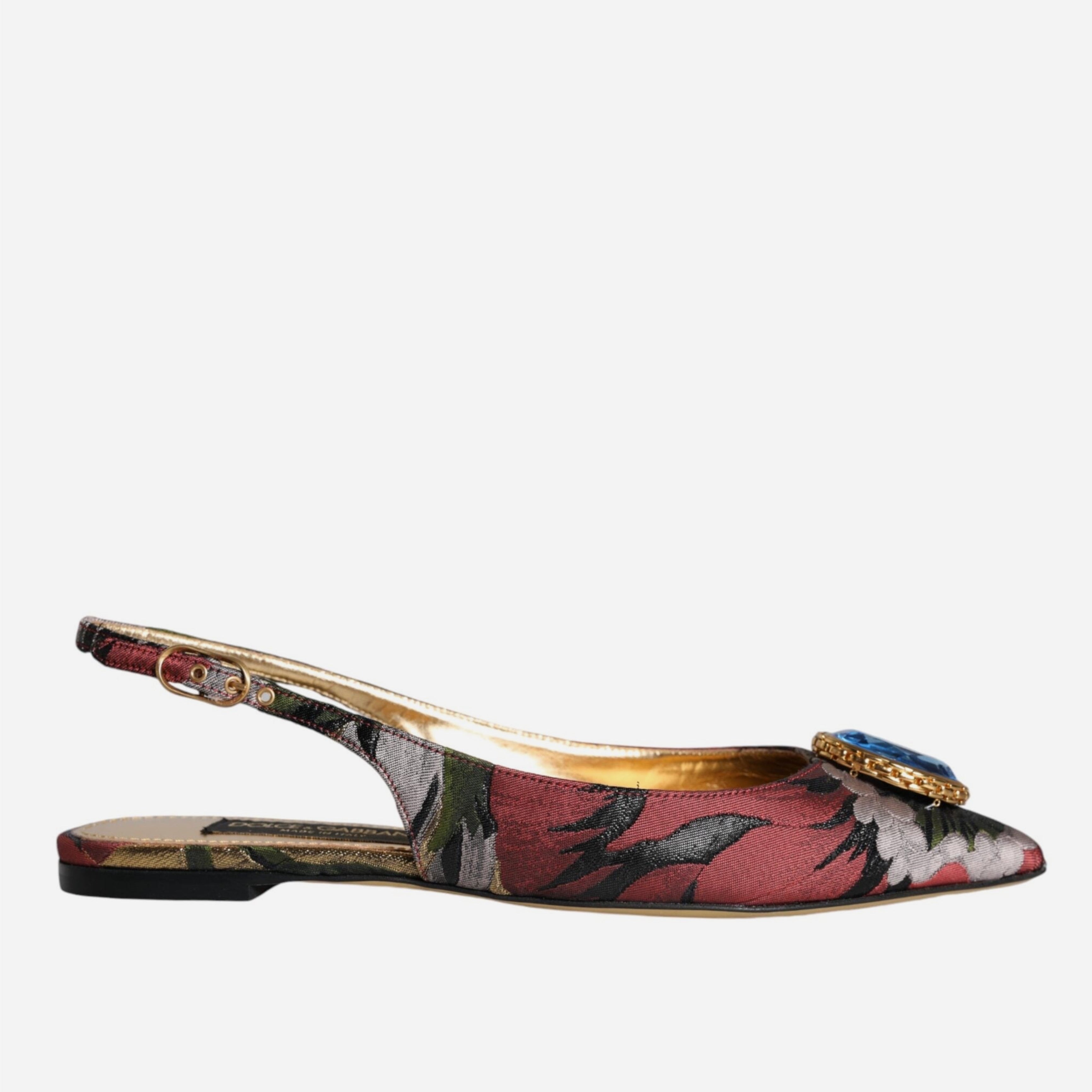 Дамски обувки с кристали DOLCE & GABBANA Women’s Flat Slingback Shoes