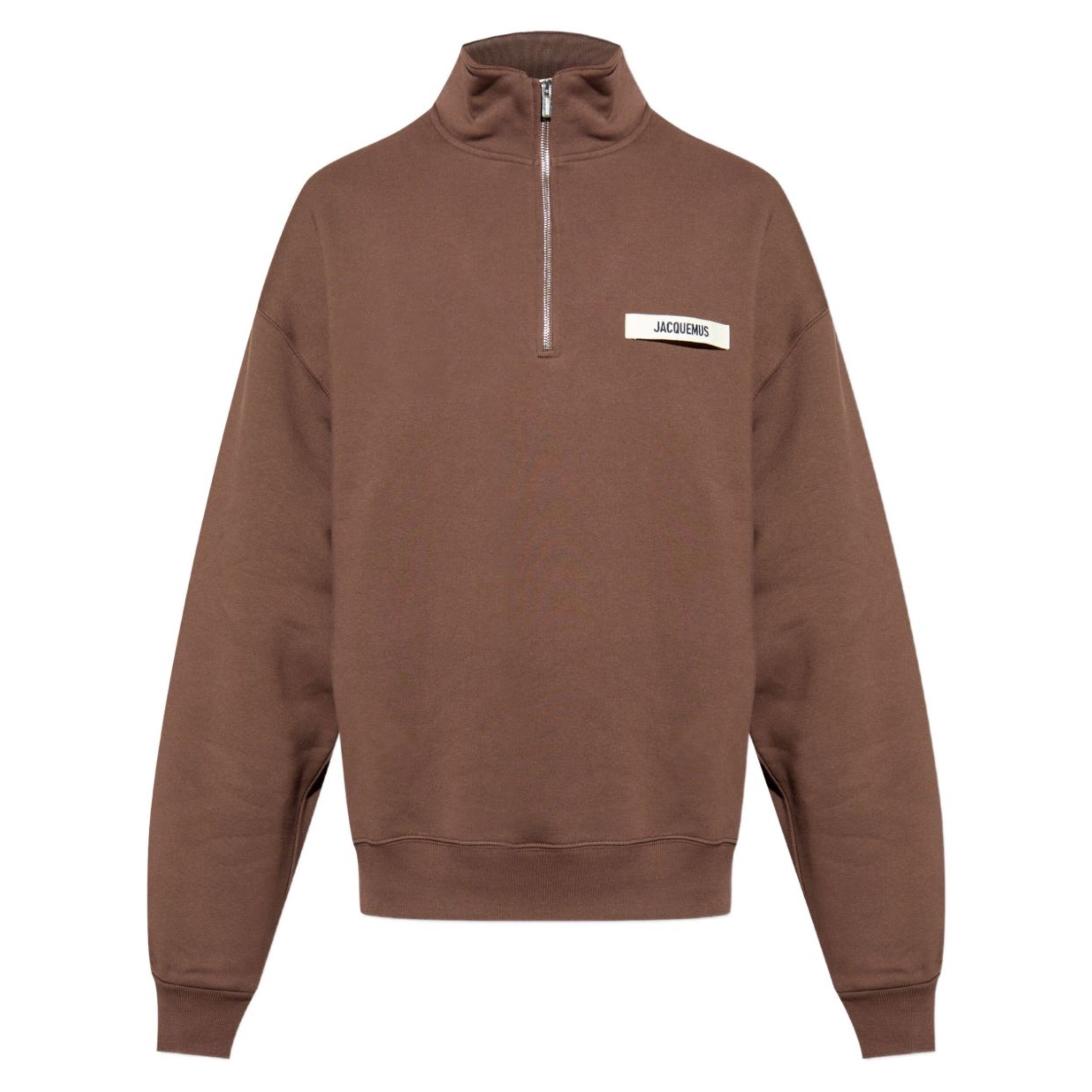 Мъжка блуза с цип Men’s sweatshirt Jacquemus Le Camionneur SSM00313AJ00174881 Brown front view