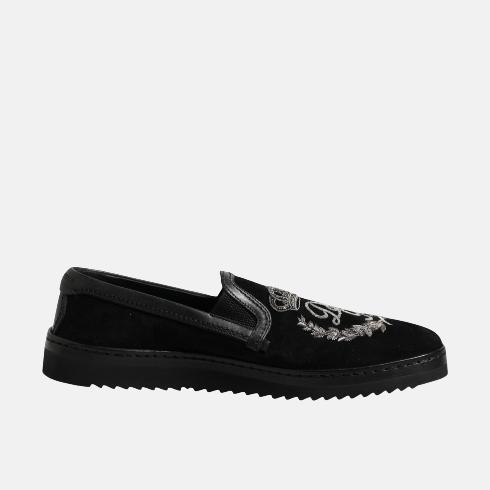 Мъжки мокасини Dolce & Gabbana Embroidered Crown Men Loafers Lateral View