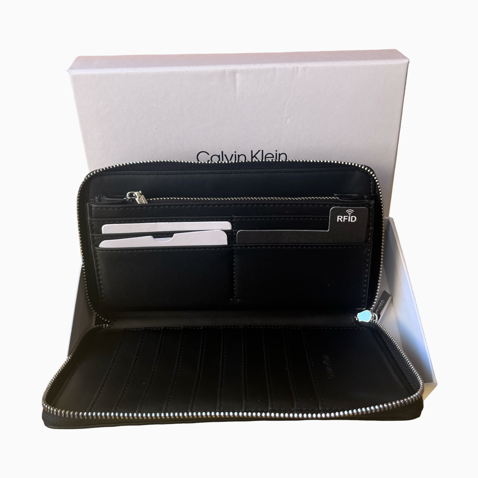 Клъч портфейл nisex clutch wallet Calvin Klein K60K613070 BEH Black inside view