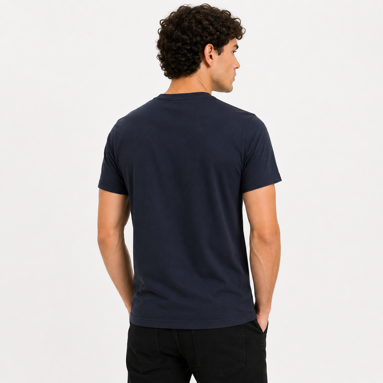 Мъжка черна тениска Cavalli Class Men T-shirt TXT60NJD060 05051 Back View