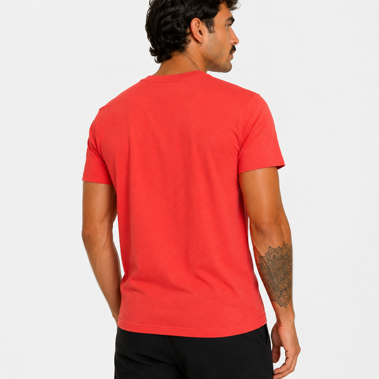 Мъжка червена тениска Cavalli Class Men T-shirt TXT60P JD060 02000 Back View