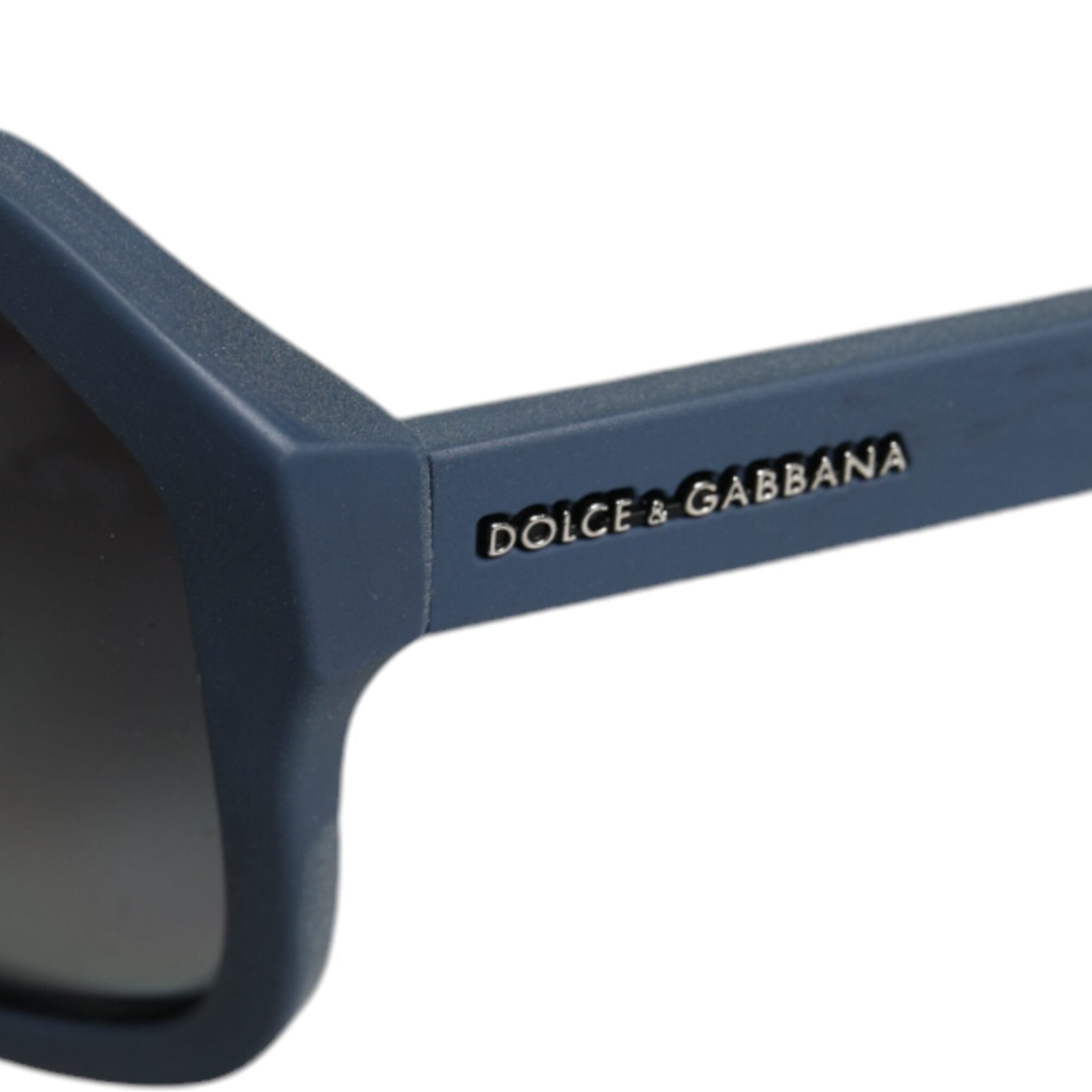 Дамски слънчеви очила Dolce & Gabbana Blue Metal Frame Rubber Skin Polarized Mirror Lens Sunglasses