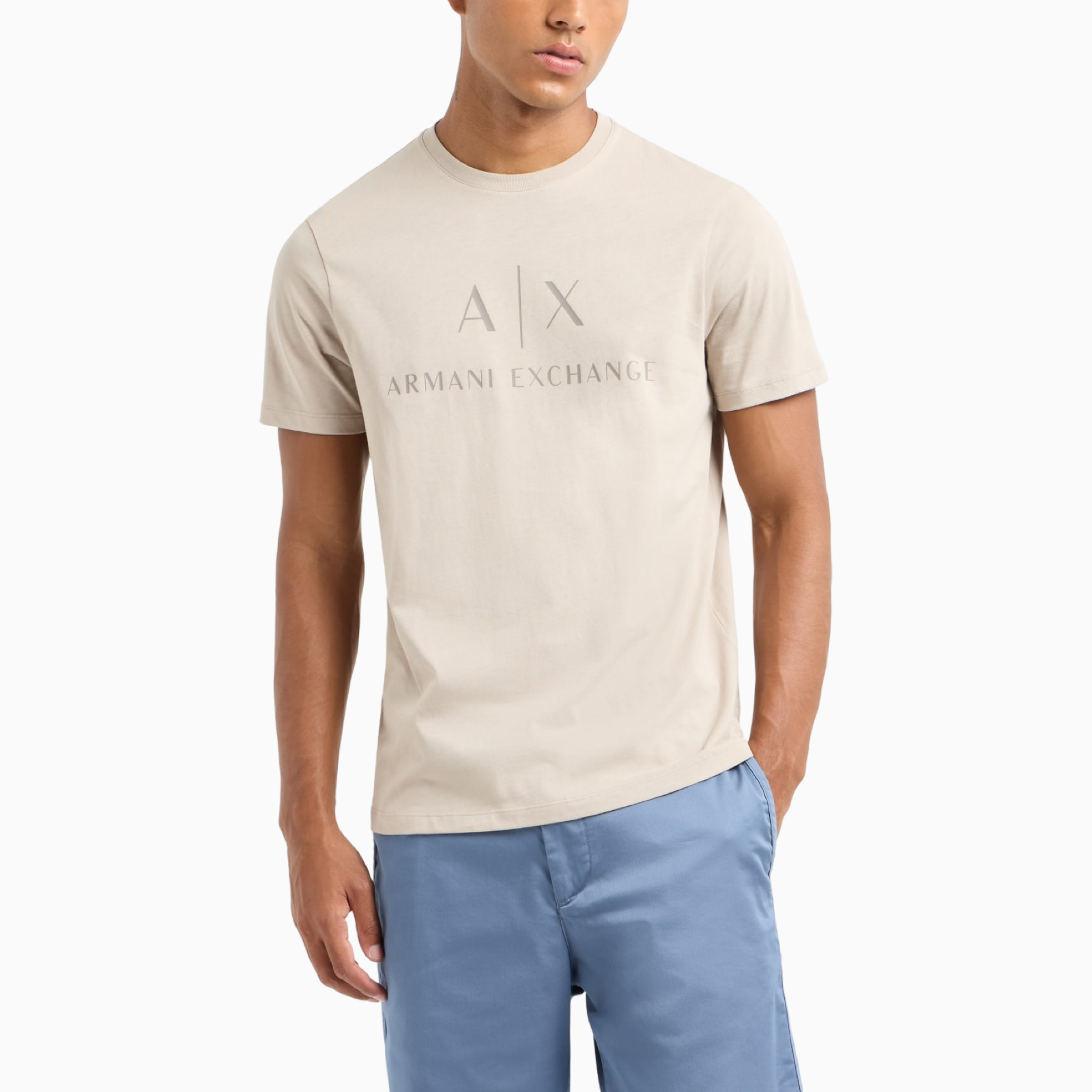 Мъжка бежова тениска Armani Exchange 8NZTCJ Z8H4Z 