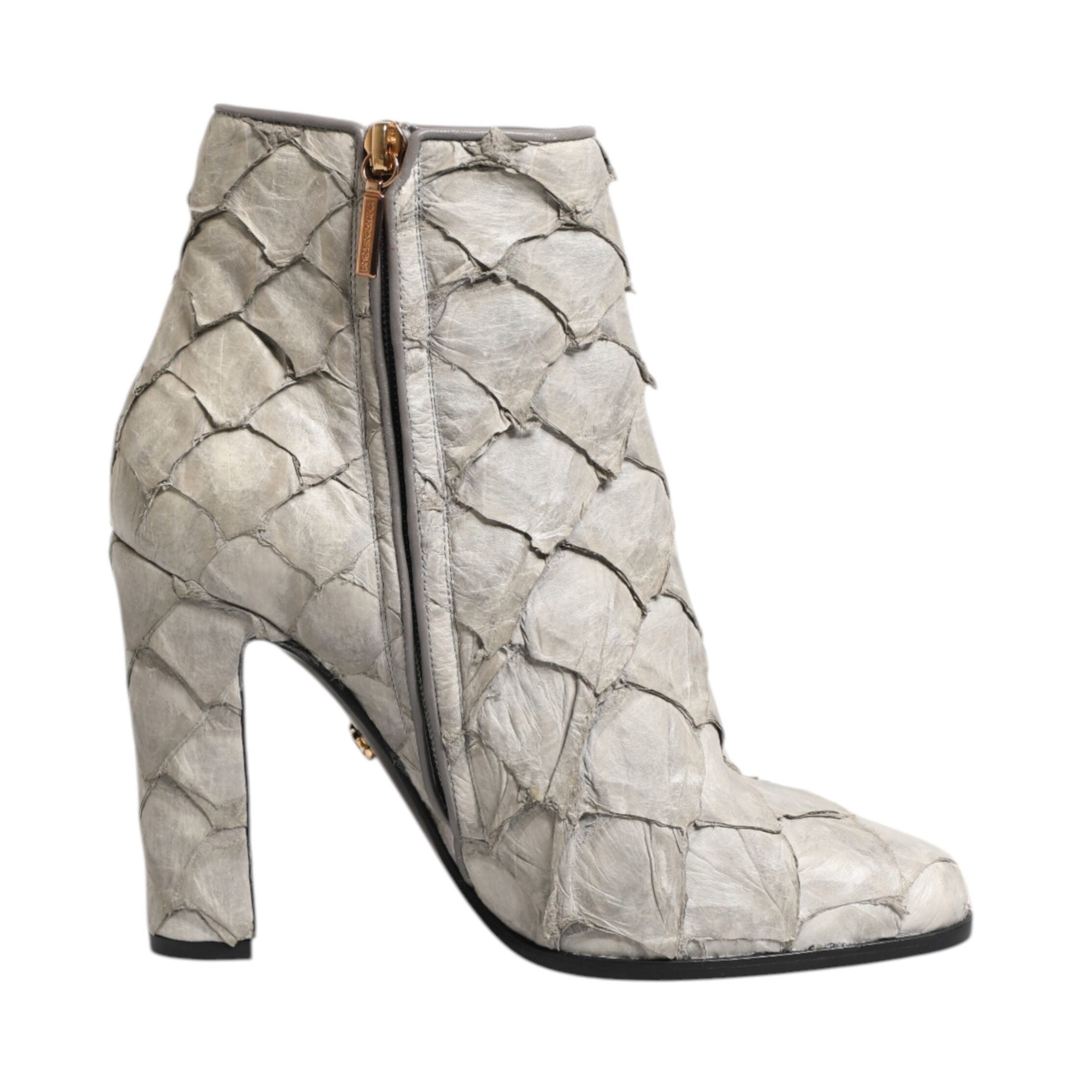 Дамски боти от естествена кожа на ток Women’s heels ankle boots DOLCE & GABBANA 