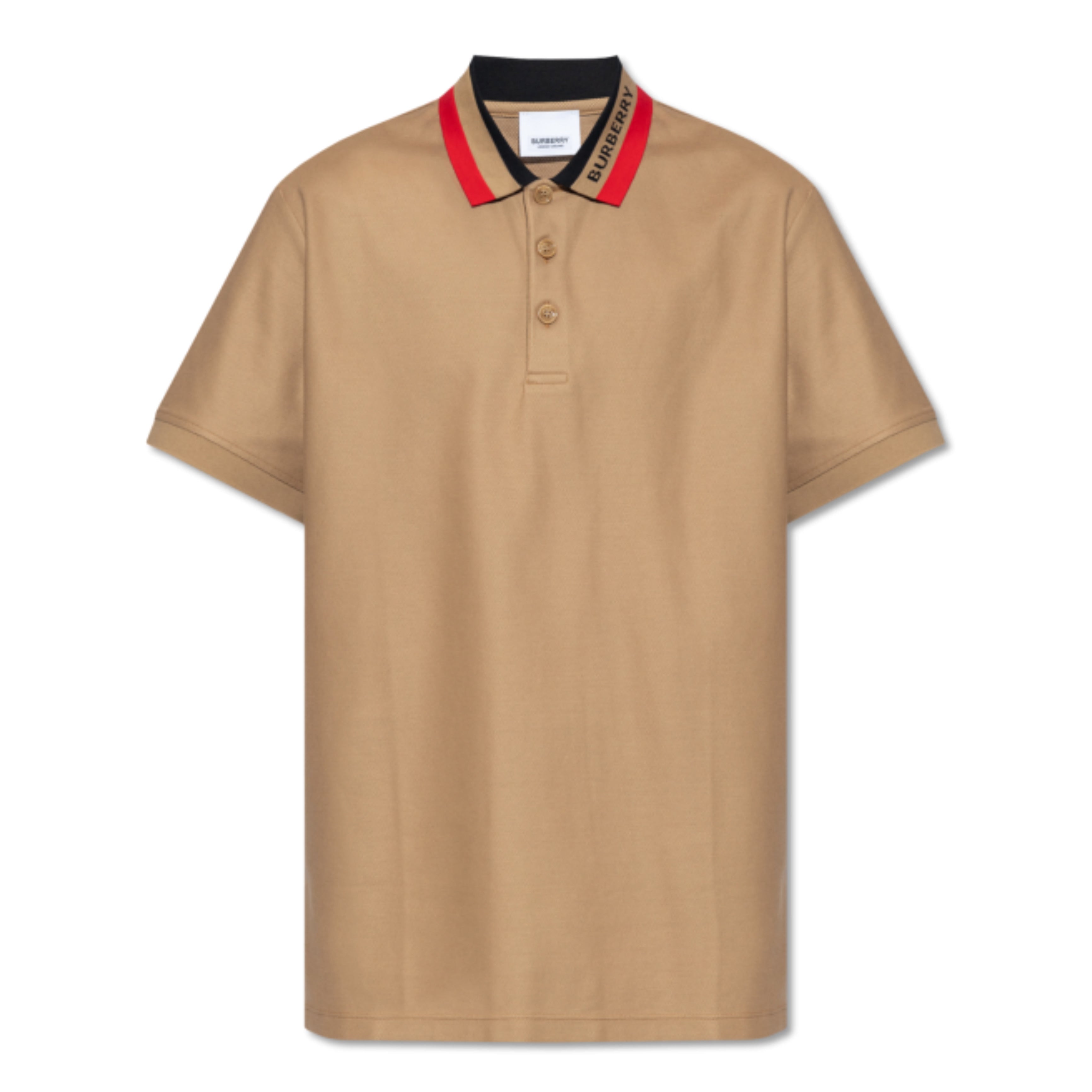 Мъжка луксозна поло тениска в бежово Men’s polo shirt Burberry Edney 8083155 A1420 Camel