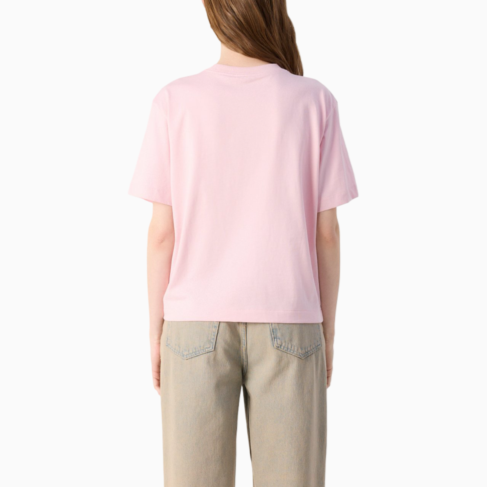 Дамска розова тениска Calvin Klein Jeans Women T-shirt LV047C858G Back View