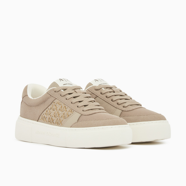 Дамски кецове Armani Exchange XW002788 AF23057 U6223 (кафяво) Изглед от вътрешната страна