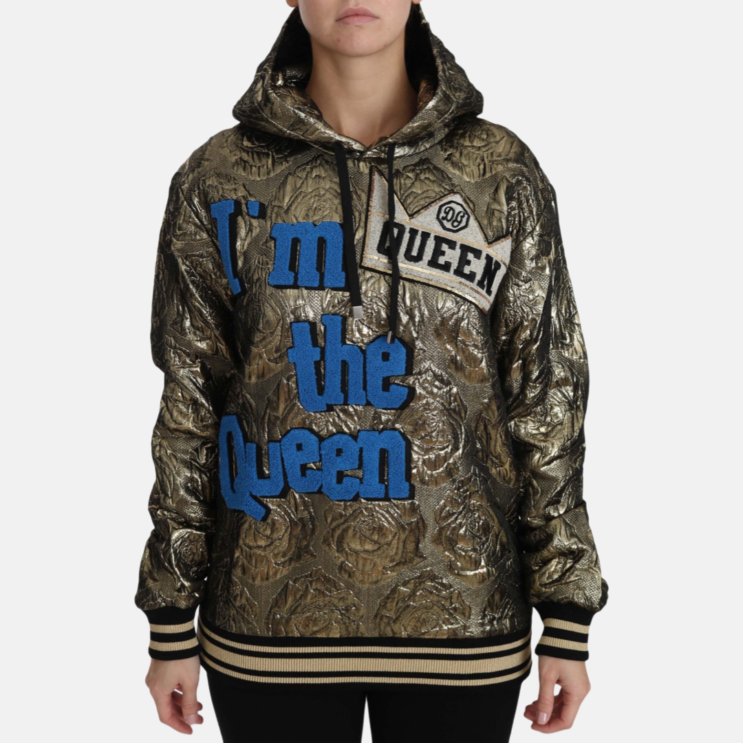 Дамско худи Dolce & Gabbana Im The Queen Multicolor Hoodie Sweatshirt