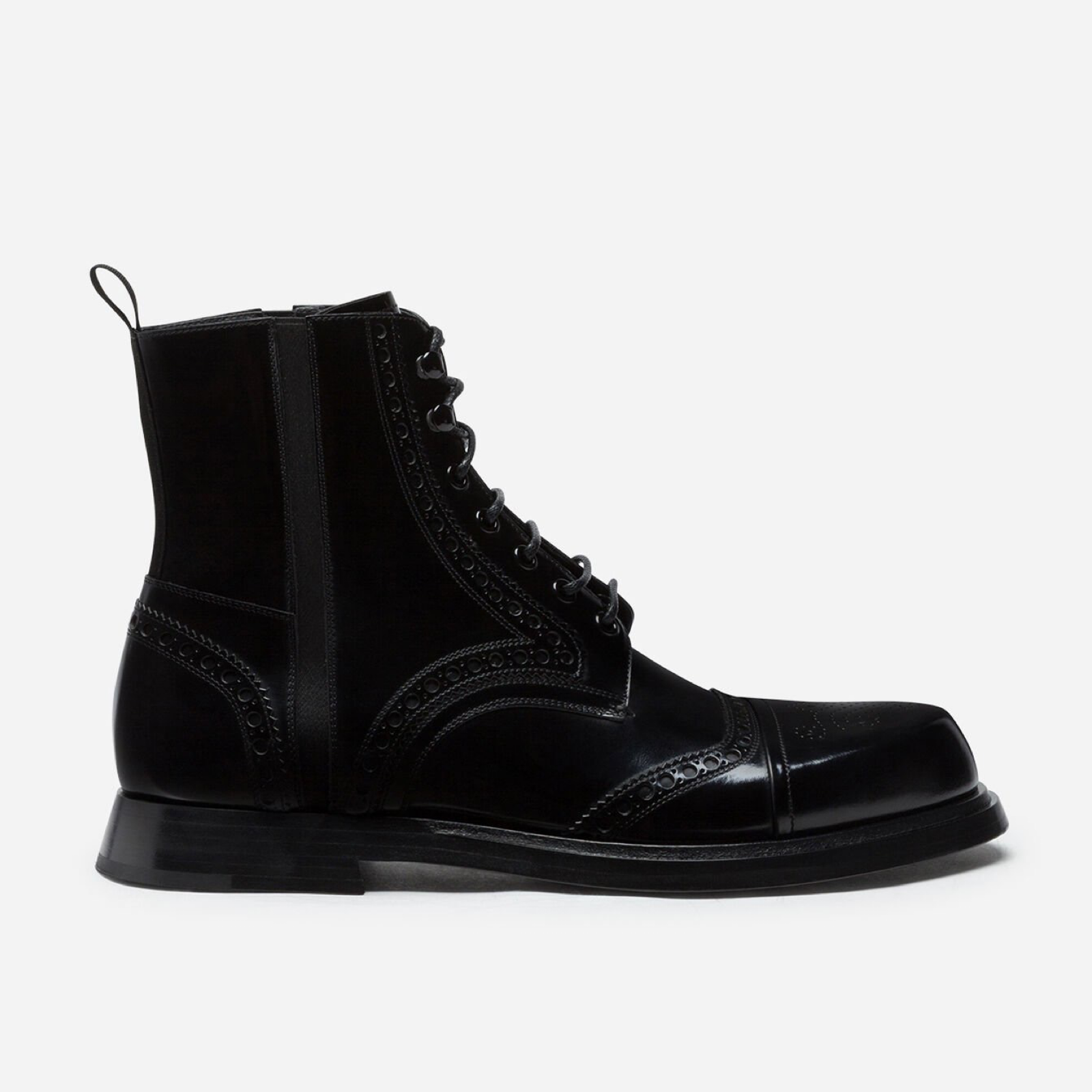 Dolce & Gabbana Vulcano Mid Calf Men Boots Lateral View