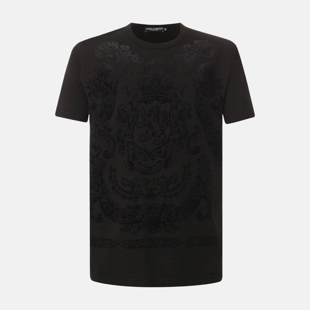 Мъжка черна тениска Dolce & Gabbana Baroque Men T-shirt