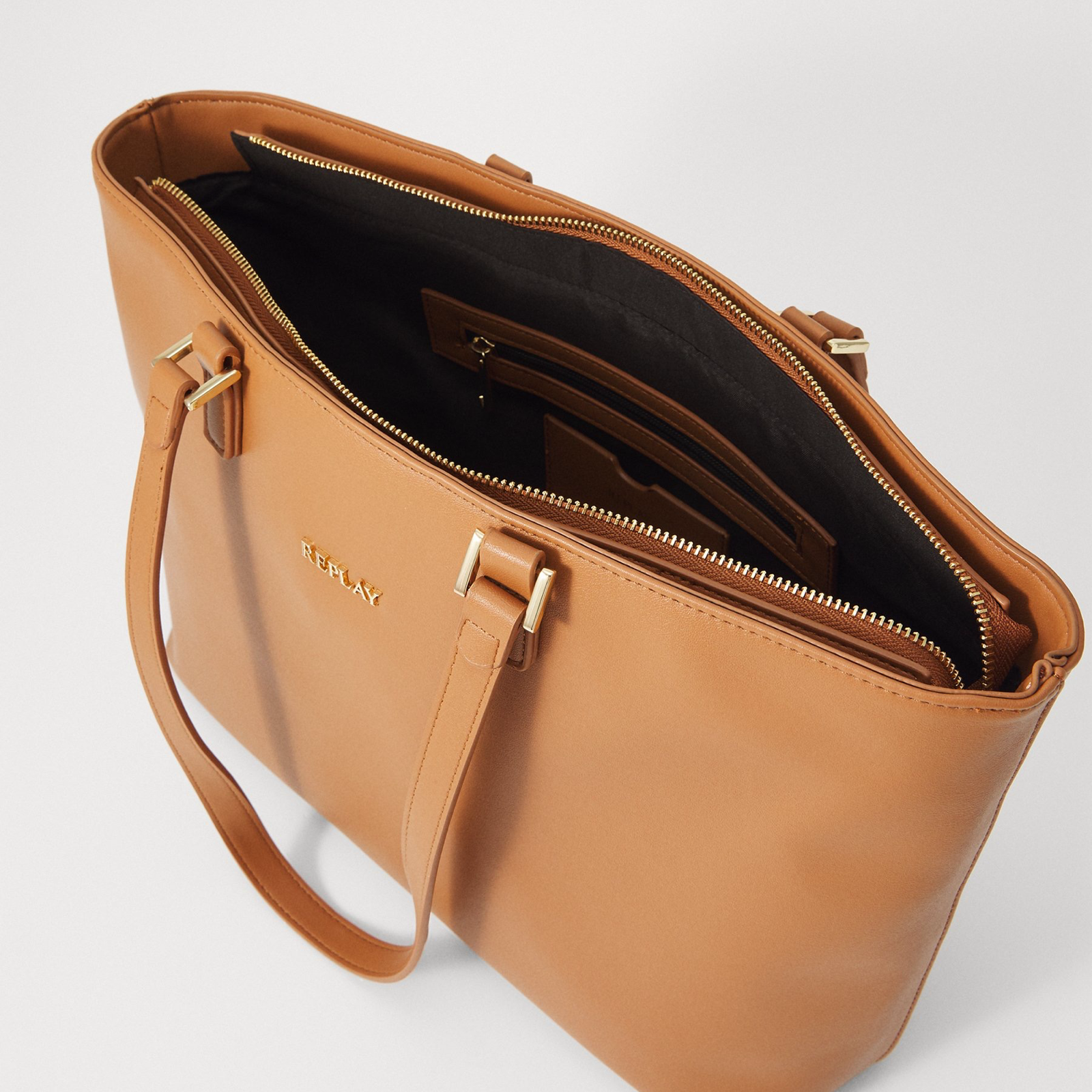 Дамска кафява шипинг чанта Replay Women Shopping Bag FW3333.006.A0500D Inside View