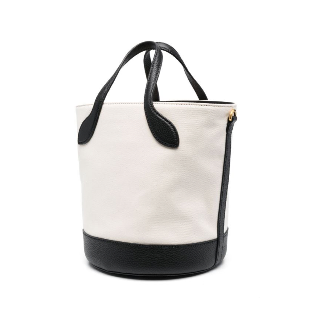 Дамска чанта Bally Elegant Monogram Bucket Bag in Black & White